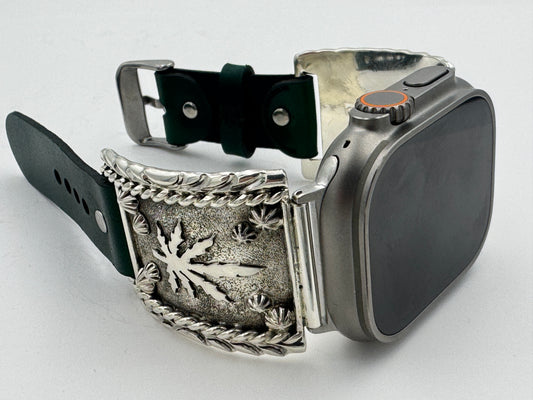 Ronnie Spencer 42/44/45/46/49mm Sterling Silver Cannabis Leaf Ultra #174