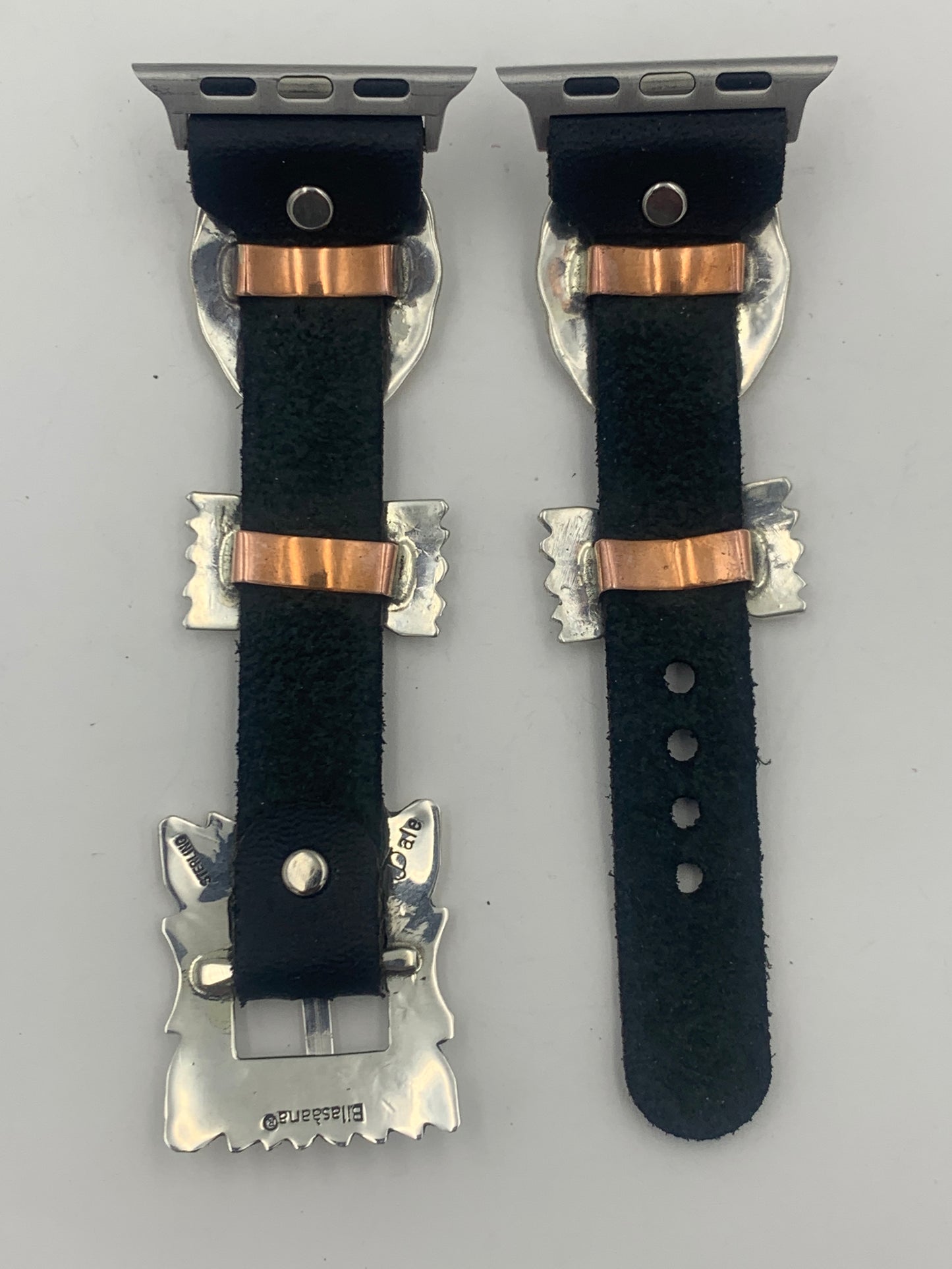 Jeanette Dale 38/40/41mm Sterling Silver Concho Apple Watch Band #35
