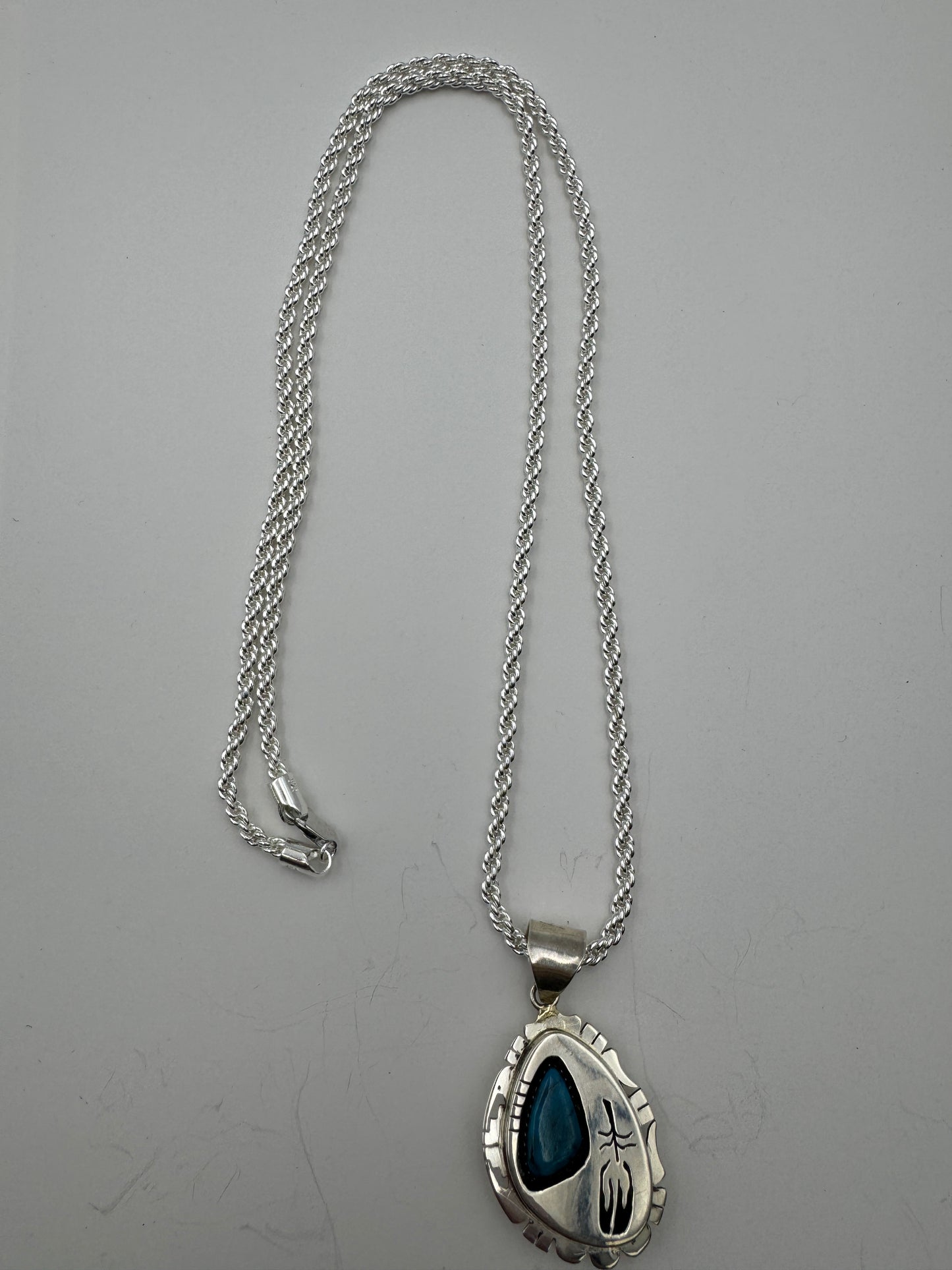 Nelson Morgan Turquoise Pendant Necklace Reversable #0001