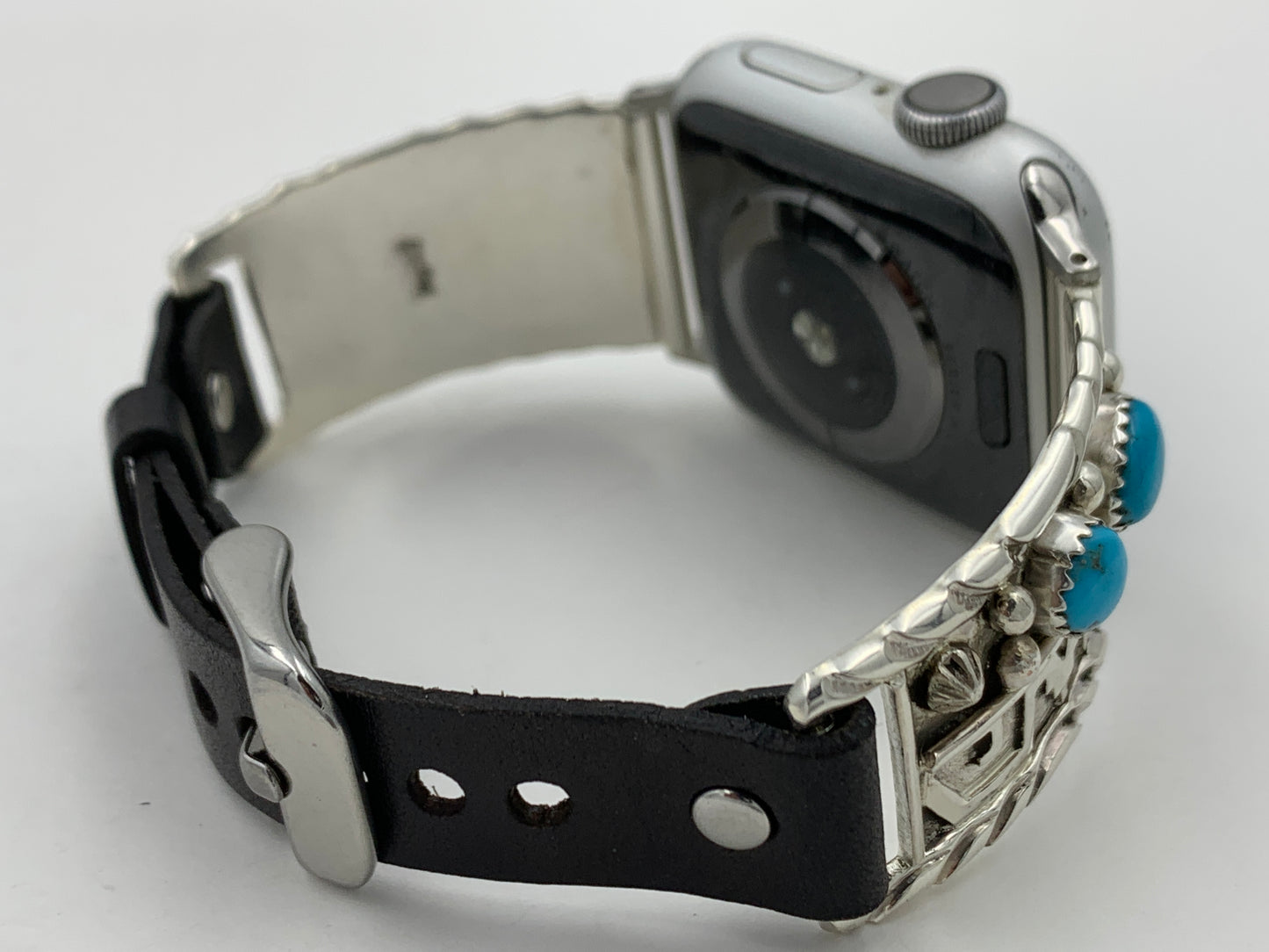 Ronnie Spencer 38/40/41mm Unisex Sterling Silver and 2 Stone Turquoise #114