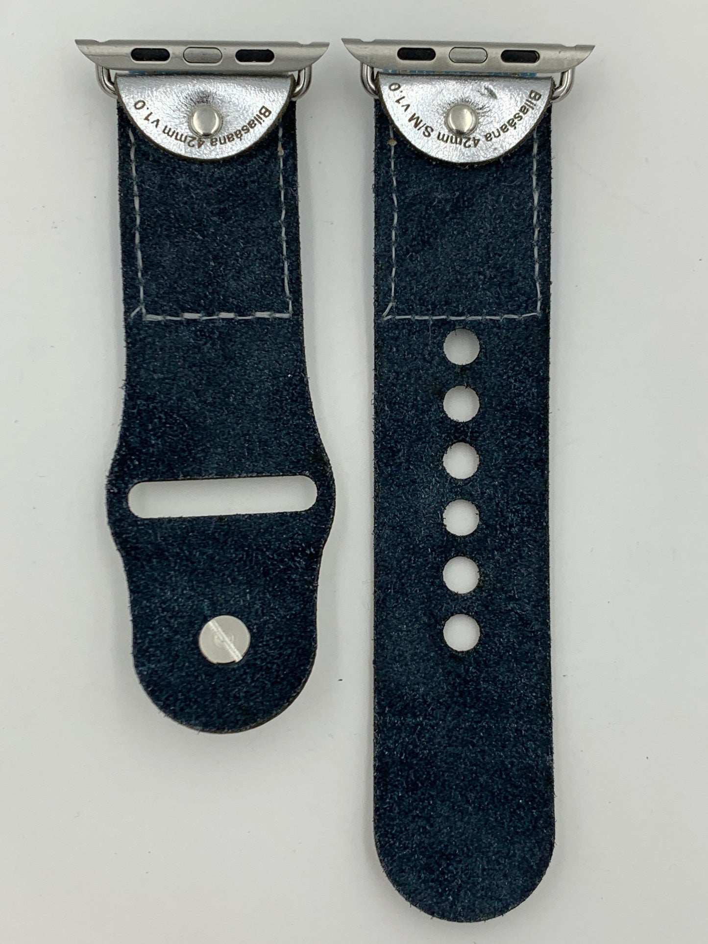 Ronnie Werito 42/44/45mm S/M Beaded Laser cut Leather Apple Watch Band #4