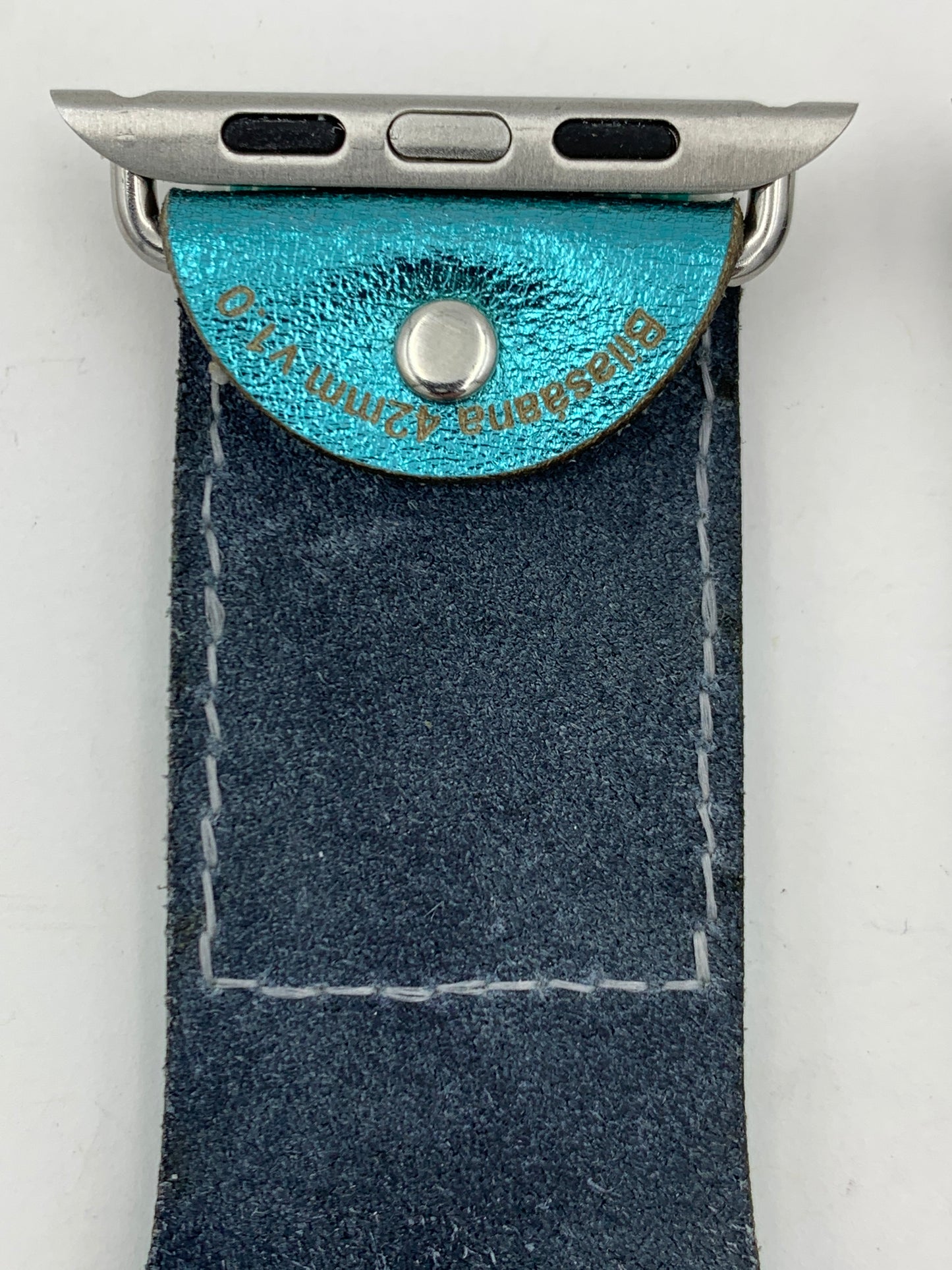 Ronnie Werito 42/44/45mm M/L Beaded Laser cut Leather Apple Watch Band #2