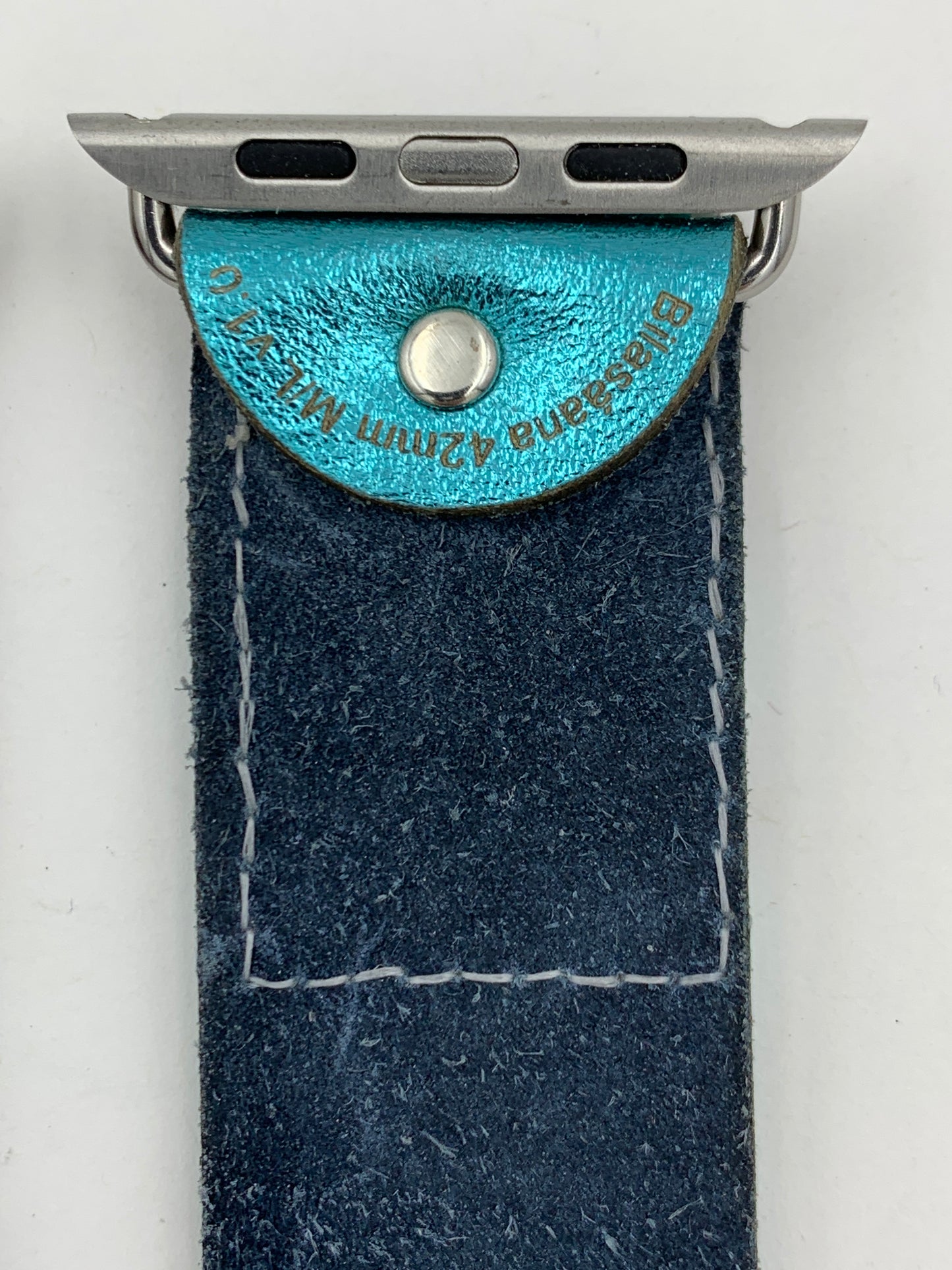 Ronnie Werito 42/44/45mm M/L Beaded Laser cut Leather Apple Watch Band #2