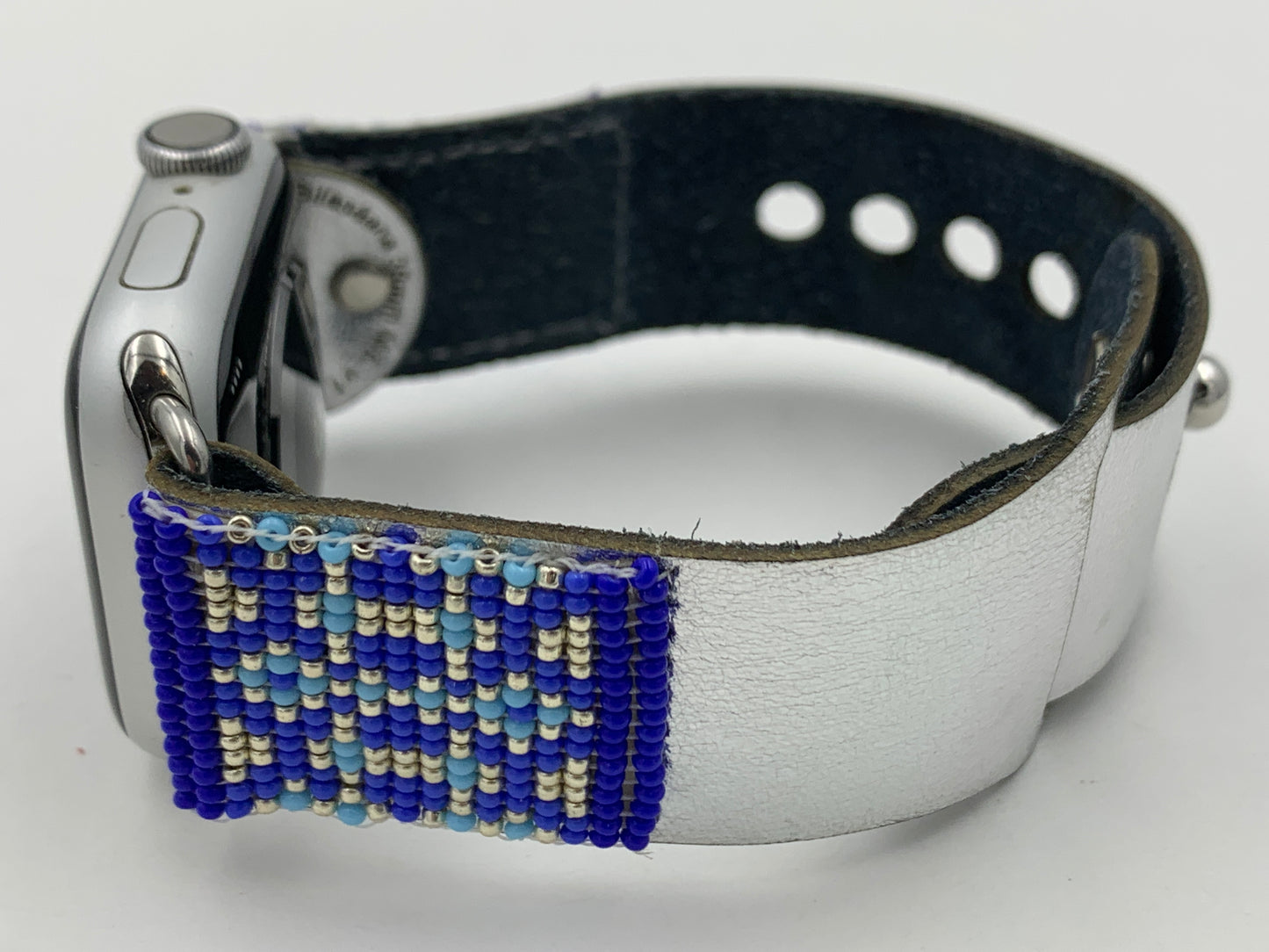 Ronnie Werito 38/40/41mm M/L Beaded Laser cut Leather Apple Watch Band #3