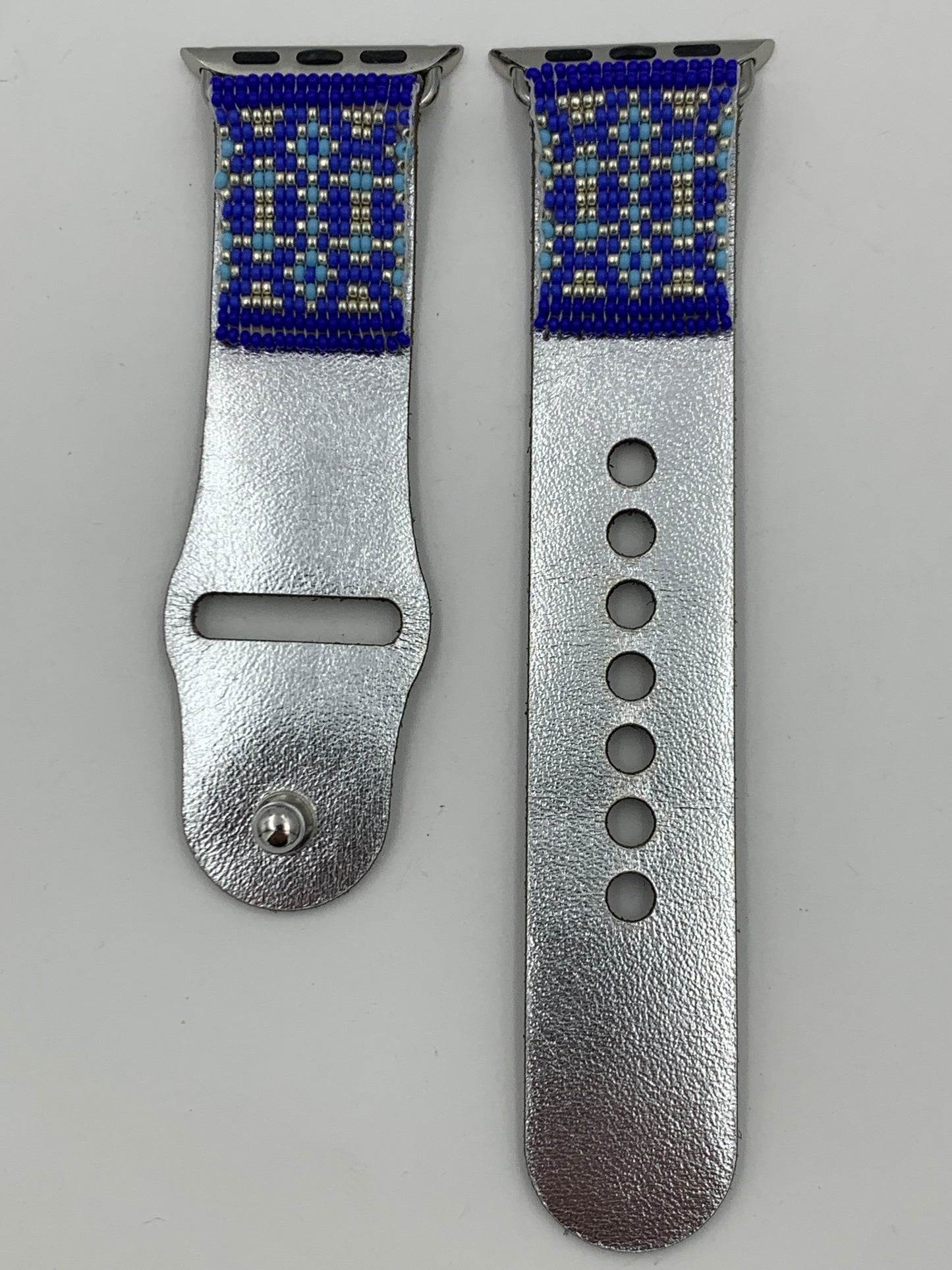 Ronnie Werito 38/40/41mm M/L Beaded Laser cut Leather Apple Watch Band #3