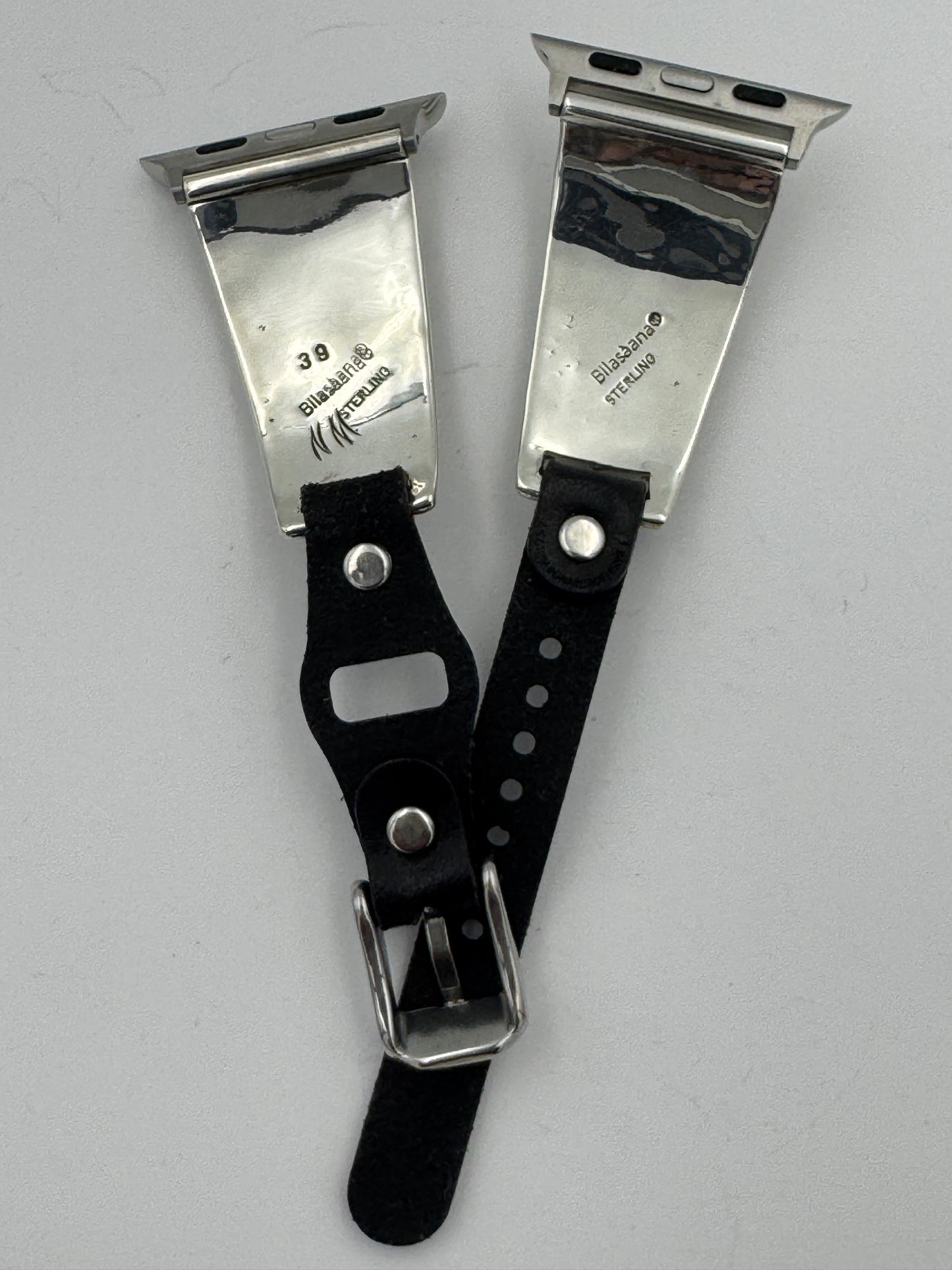 Nelson Morgan 38/40/41mm Ladies Sterling Silver 3 Stone Black Onyx #39