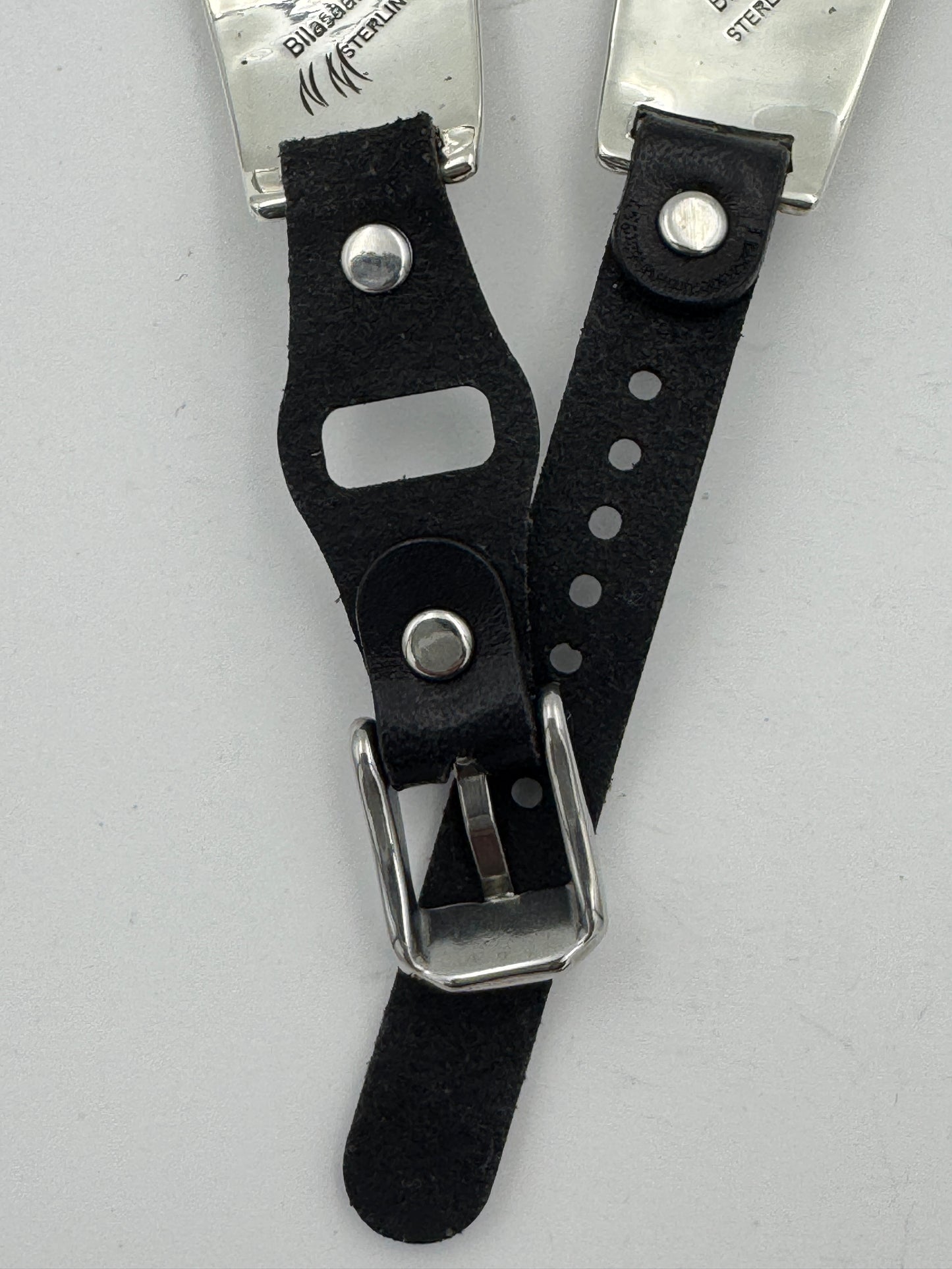 Nelson Morgan 38/40/41mm Ladies Sterling Silver 3 Stone Black Onyx #39