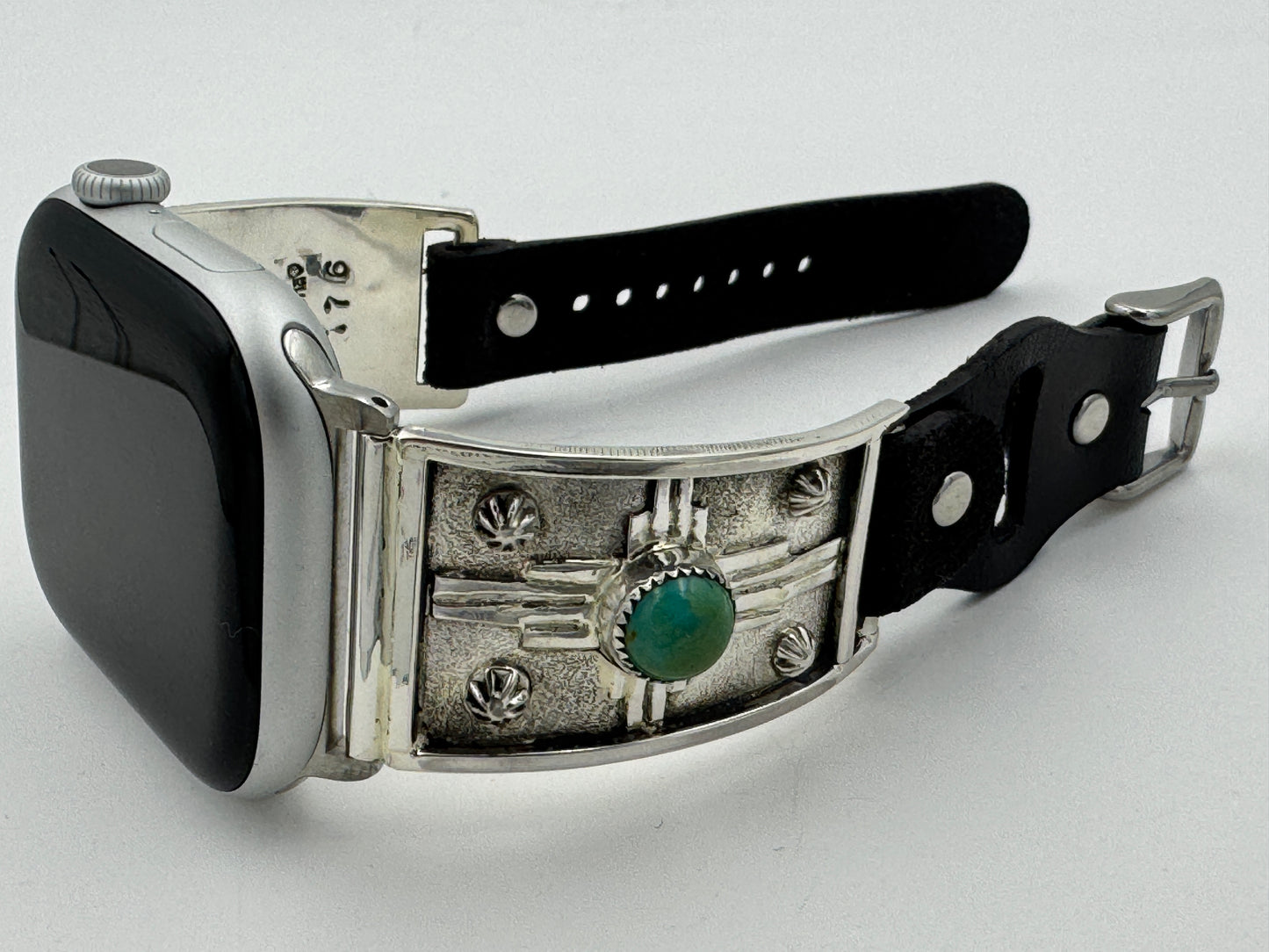 Ronnie Spencer 42/44/45mm Sterling Silver and Turquoise Zia Unisex #176