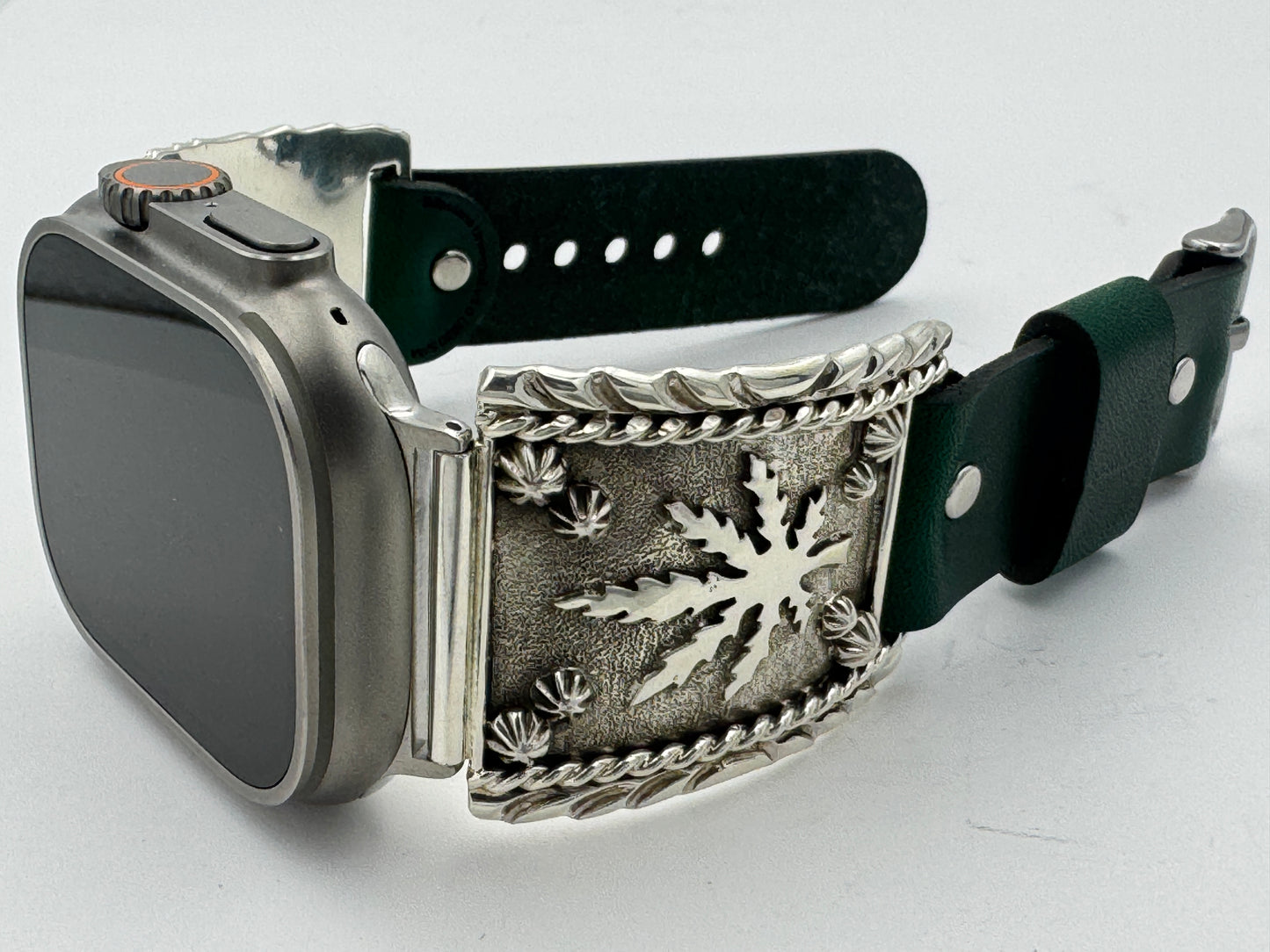 Ronnie Spencer 42/44/45/46/49mm Sterling Silver Cannabis Leaf Ultra #182