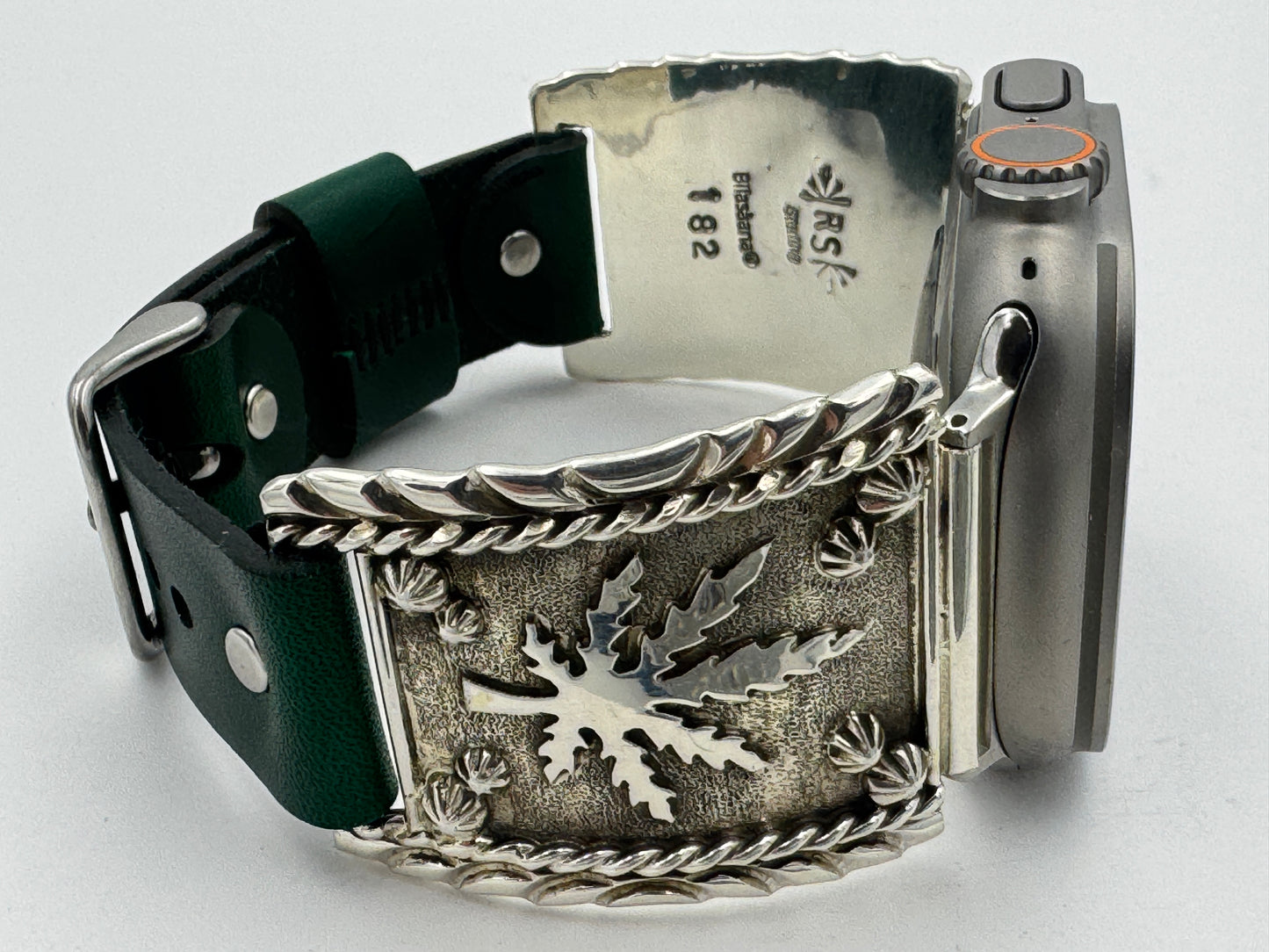 Ronnie Spencer 42/44/45/46/49mm Sterling Silver Cannabis Leaf Ultra #182