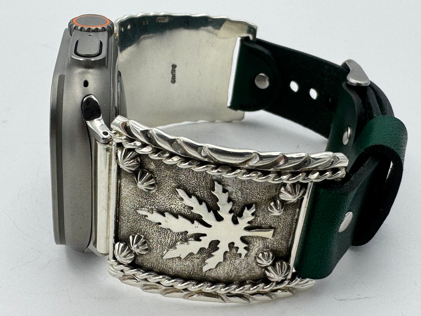 Ronnie Spencer 42/44/45/46/49mm Sterling Silver Cannabis Leaf Ultra #182