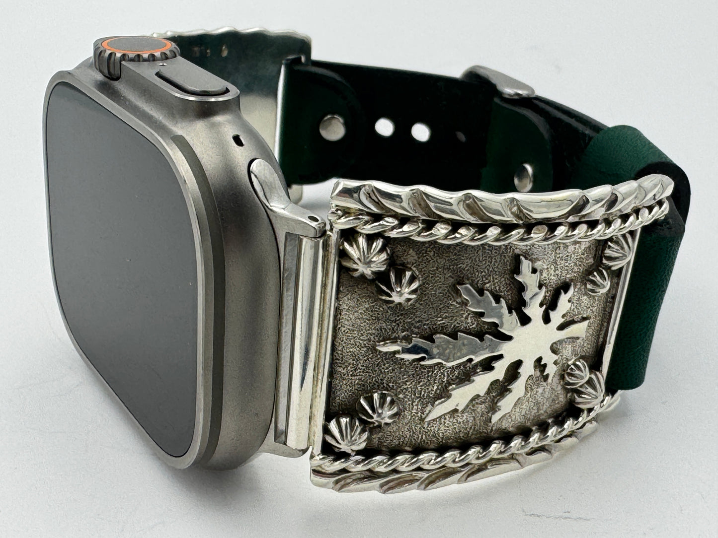 Ronnie Spencer 42/44/45/46/49mm Sterling Silver Cannabis Leaf Ultra #182