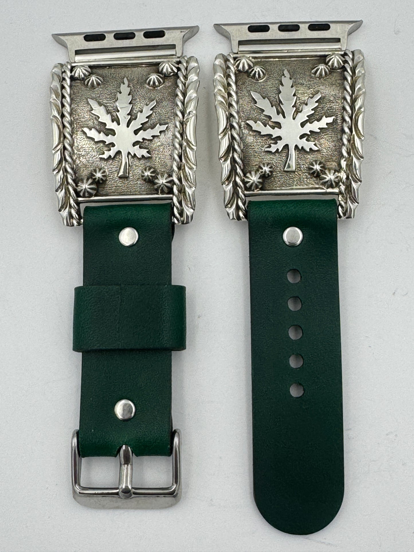 Ronnie Spencer 42/44/45/46/49mm Sterling Silver Cannabis Leaf Ultra #182