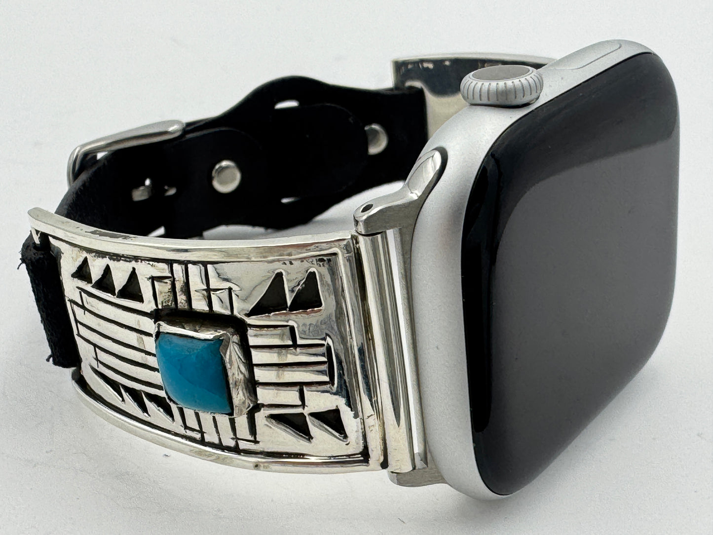 Tony Chino 42/44/45mm Unisex Sterling Silver Zia Turquoise #46