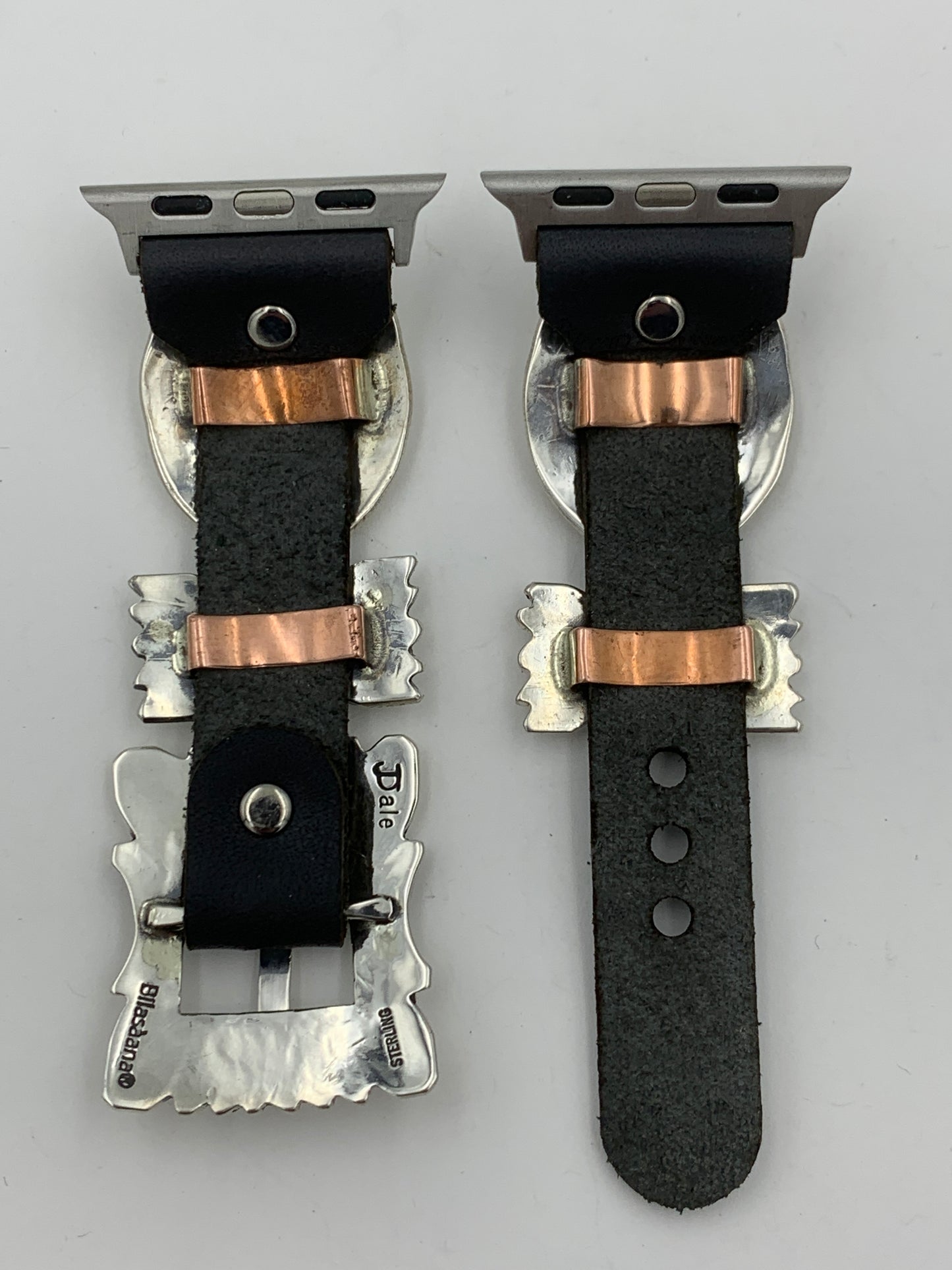 Jeanette Dale 38/40/41mm Sterling Silver Concho Apple Watch Band #36