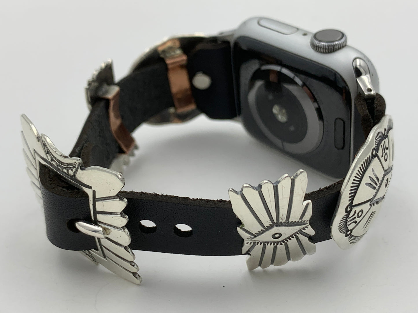Jeanette Dale 38/40/41mm Sterling Silver Concho Apple Watch Band #37