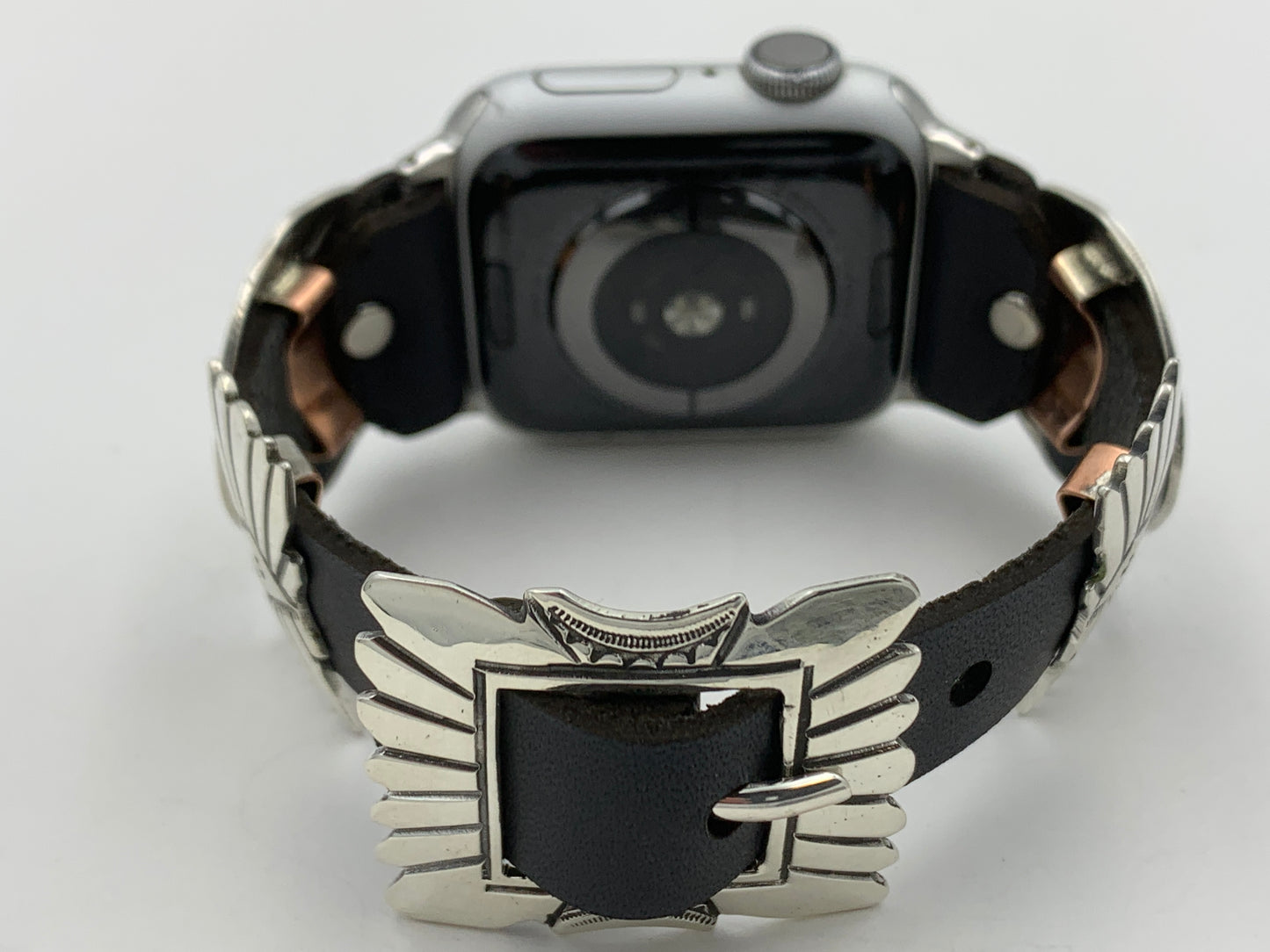 Jeanette Dale 38/40/41mm Sterling Silver Concho Apple Watch Band #37