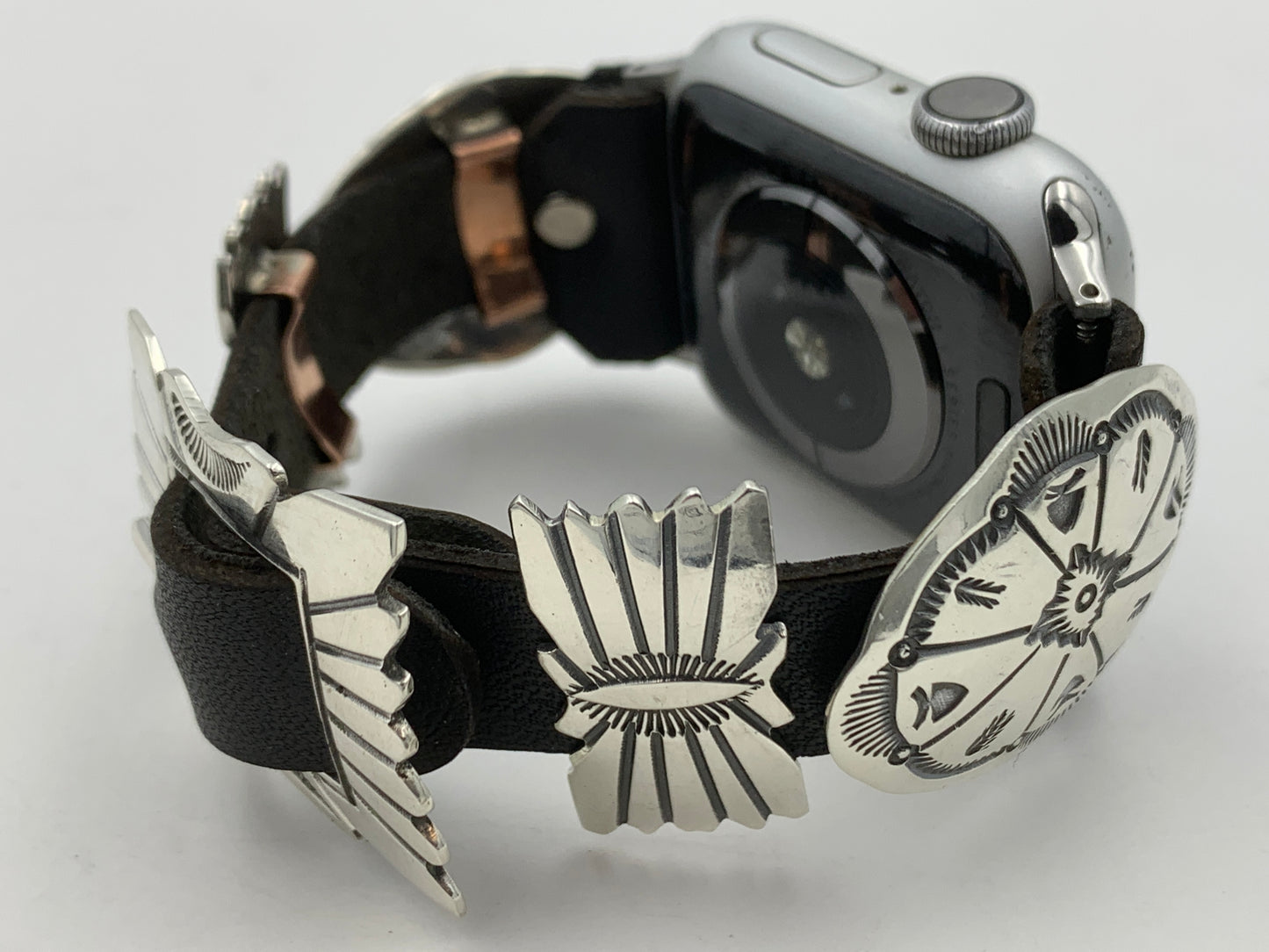 Jeanette Dale 38/40/41mm Sterling Silver Concho Apple Watch Band #38
