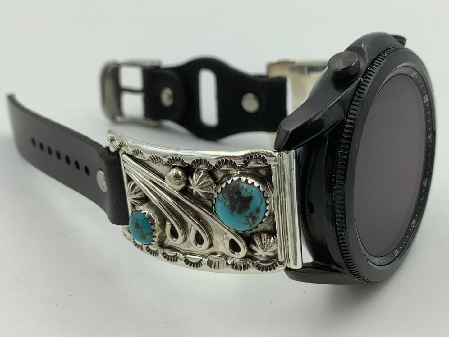 Ronnie Spencer Samsung Galaxy 45mm Turquoise and Sterling Silver #133