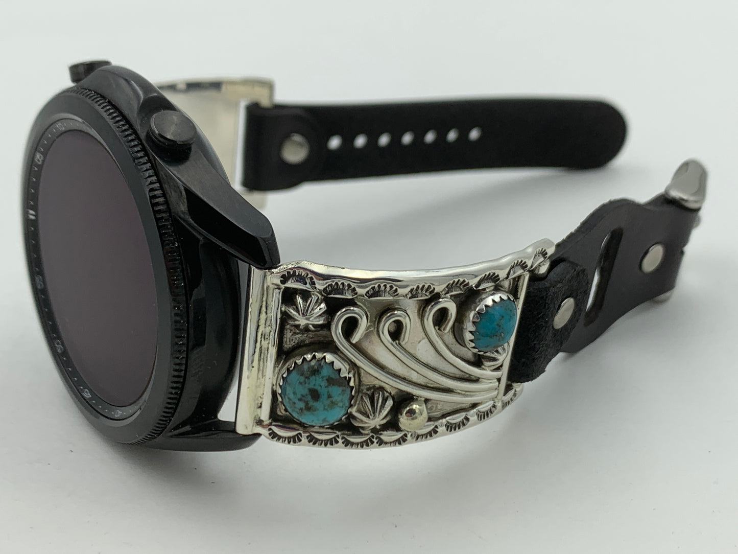 Ronnie Spencer Samsung Galaxy 45mm Turquoise and Sterling Silver #133