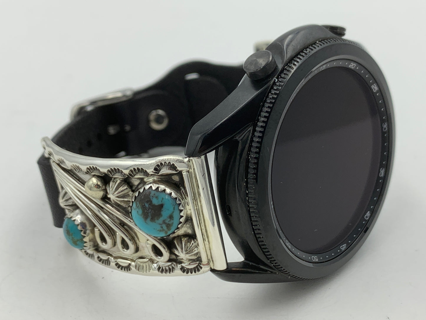 Ronnie Spencer Samsung Galaxy 45mm Turquoise and Sterling Silver #133