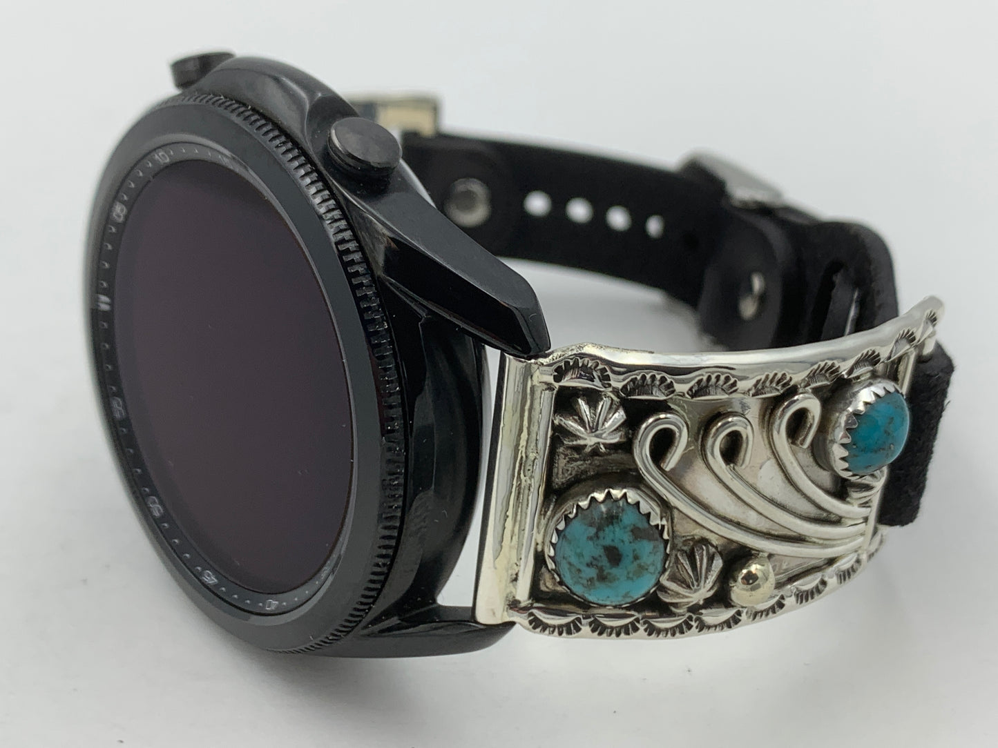 Ronnie Spencer Samsung Galaxy 45mm Turquoise and Sterling Silver #133