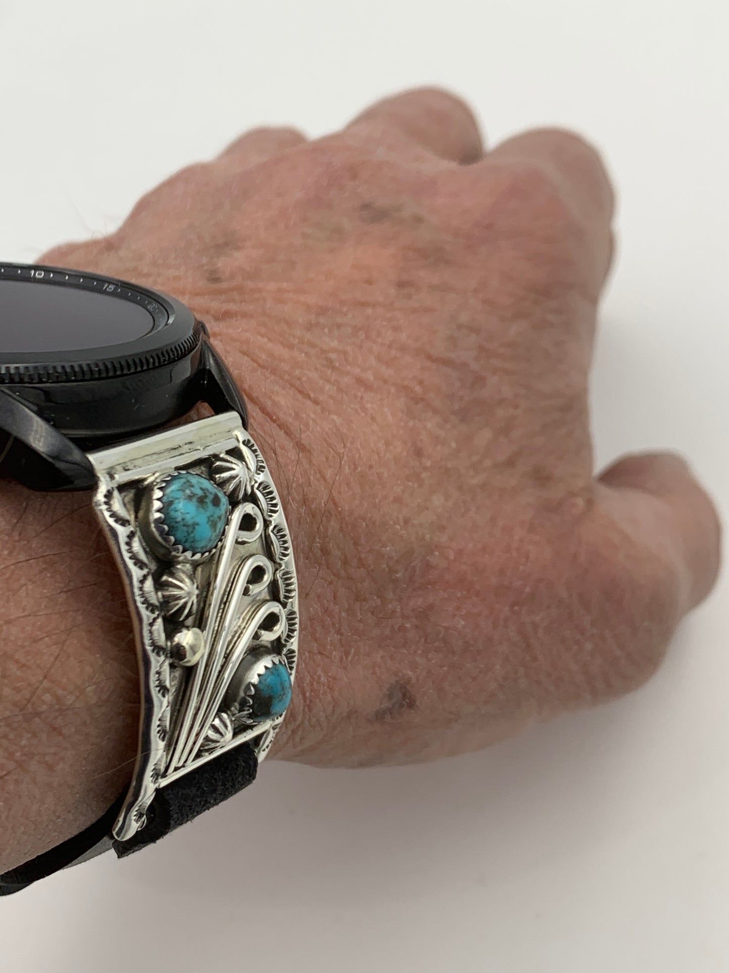Ronnie Spencer Samsung Galaxy 45mm Turquoise and Sterling Silver #133