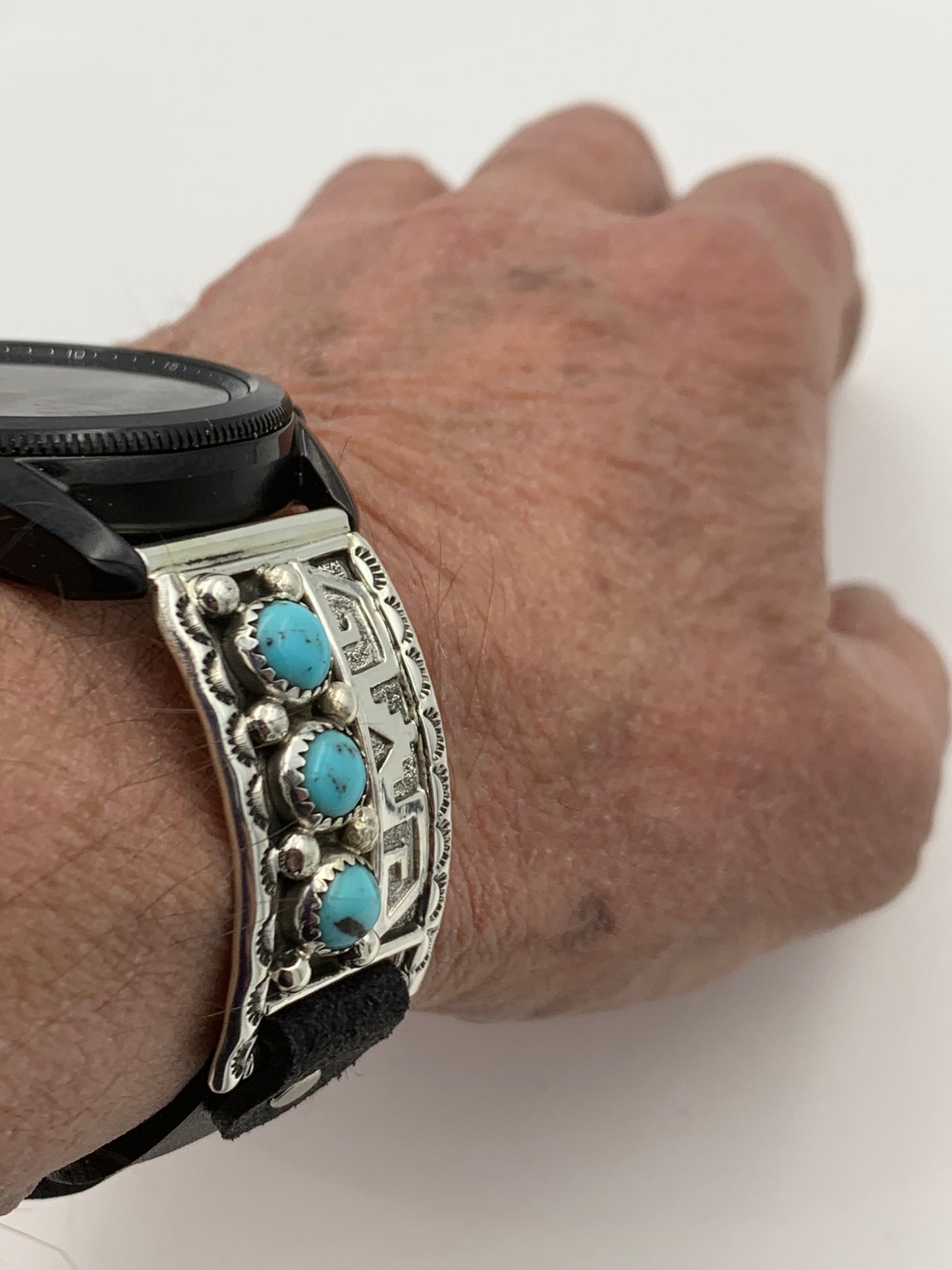 Ronnie Spencer Samsung Galaxy 45mm Turquoise and Sterling Silver #134