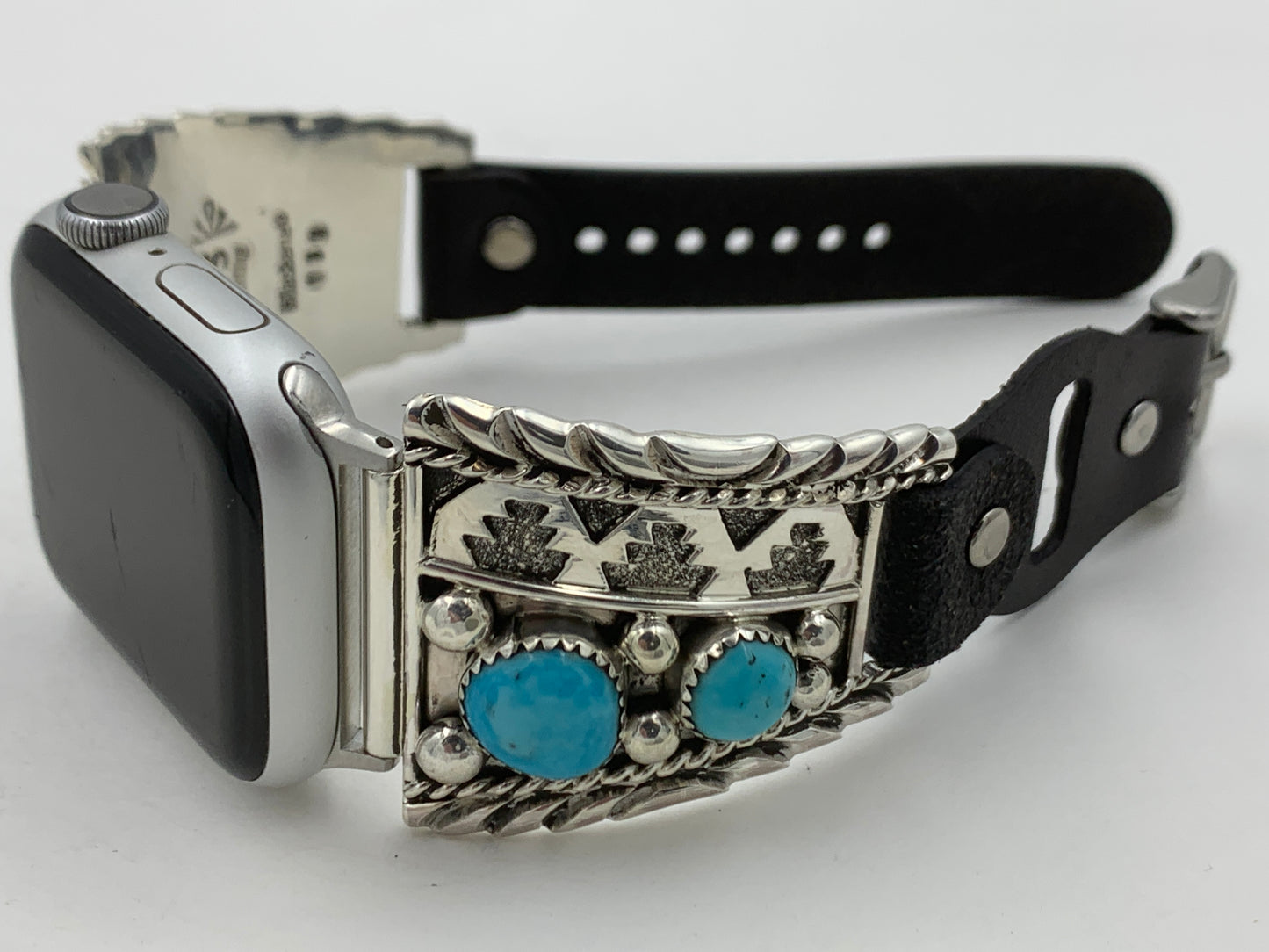 Ronnie Spencer 38/40/41mm Trapezoid Sterling Silver and Turquoise #132