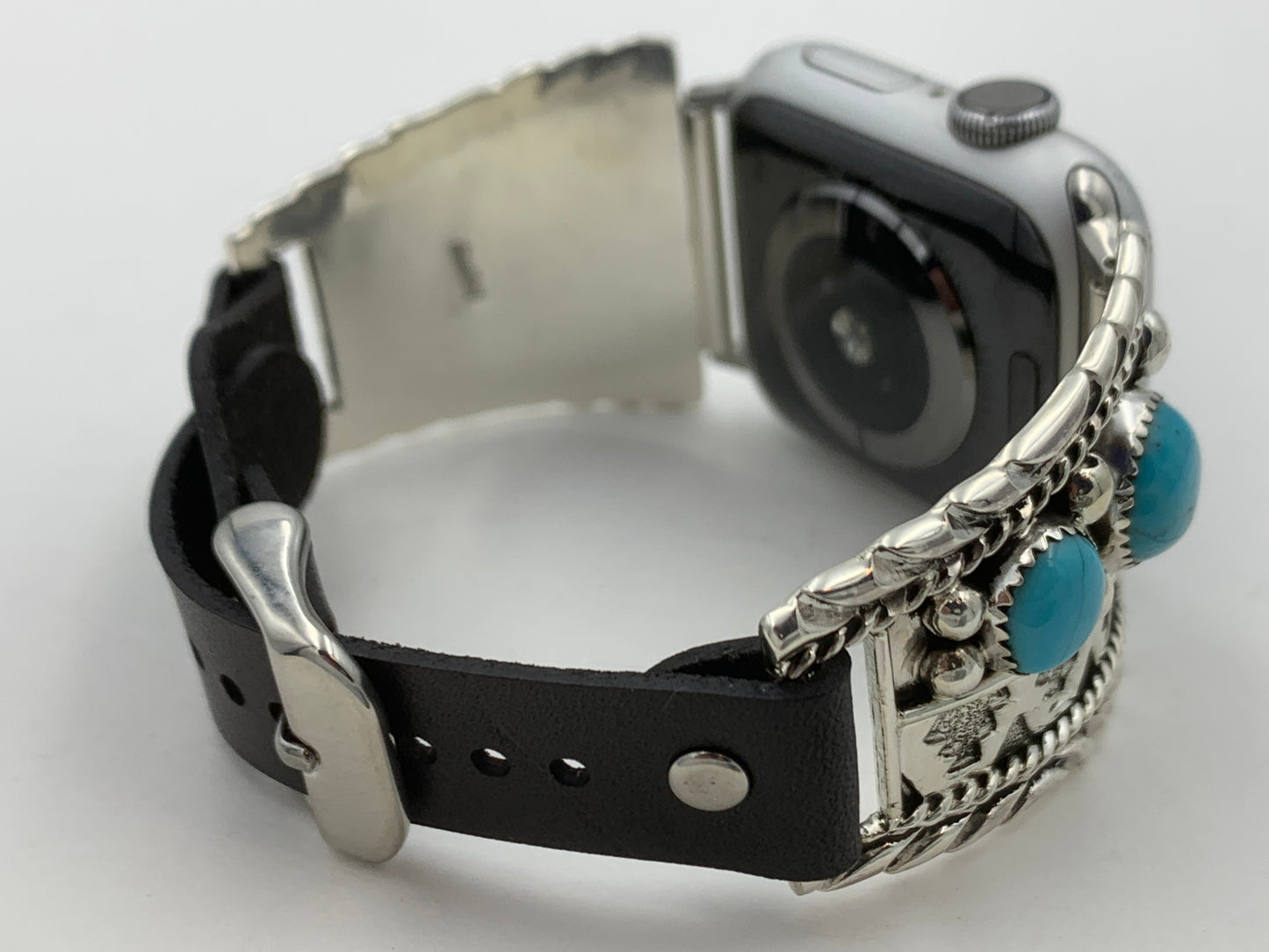 Ronnie Spencer 38/40/41mm Trapezoid Sterling Silver and Turquoise #132
