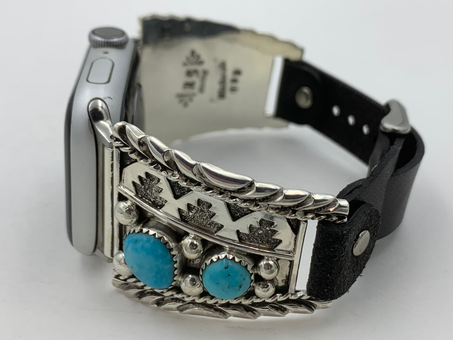 Ronnie Spencer 38/40/41mm Trapezoid Sterling Silver and Turquoise #132
