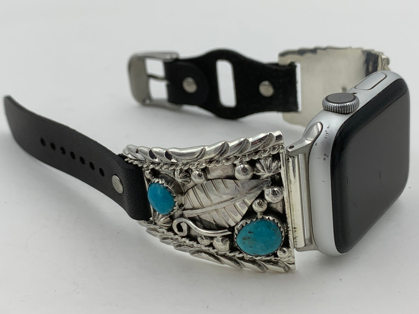 Ronnie Spencer 38/40/41mm Trapezoid Sterling Silver and Turquoise #131