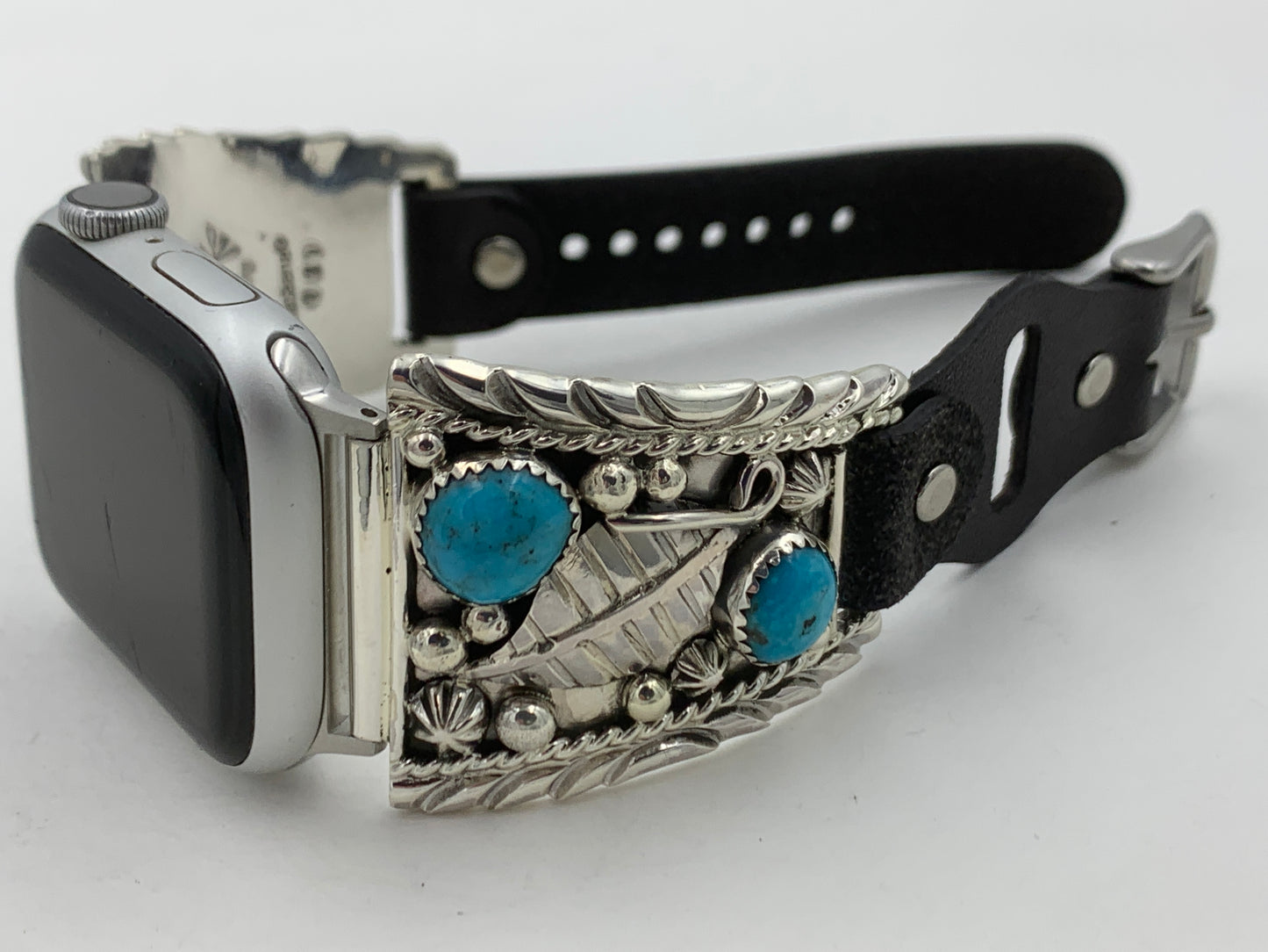 Ronnie Spencer 38/40/41mm Trapezoid Sterling Silver and Turquoise #131