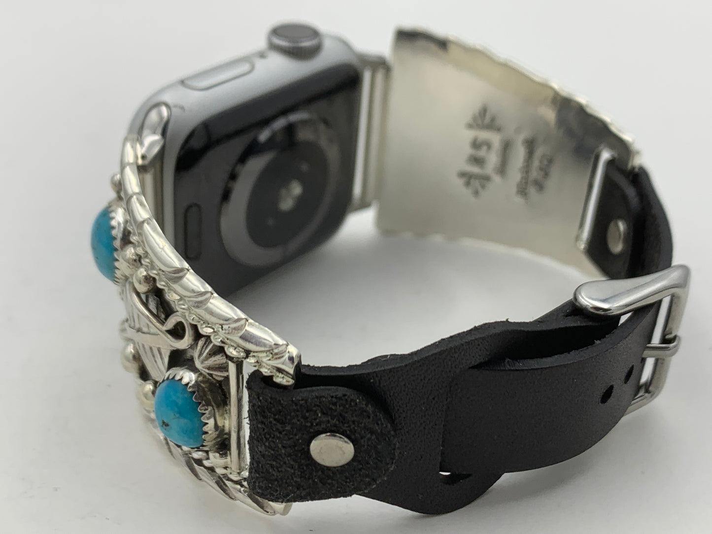 Ronnie Spencer 38/40/41mm Trapezoid Sterling Silver and Turquoise #131