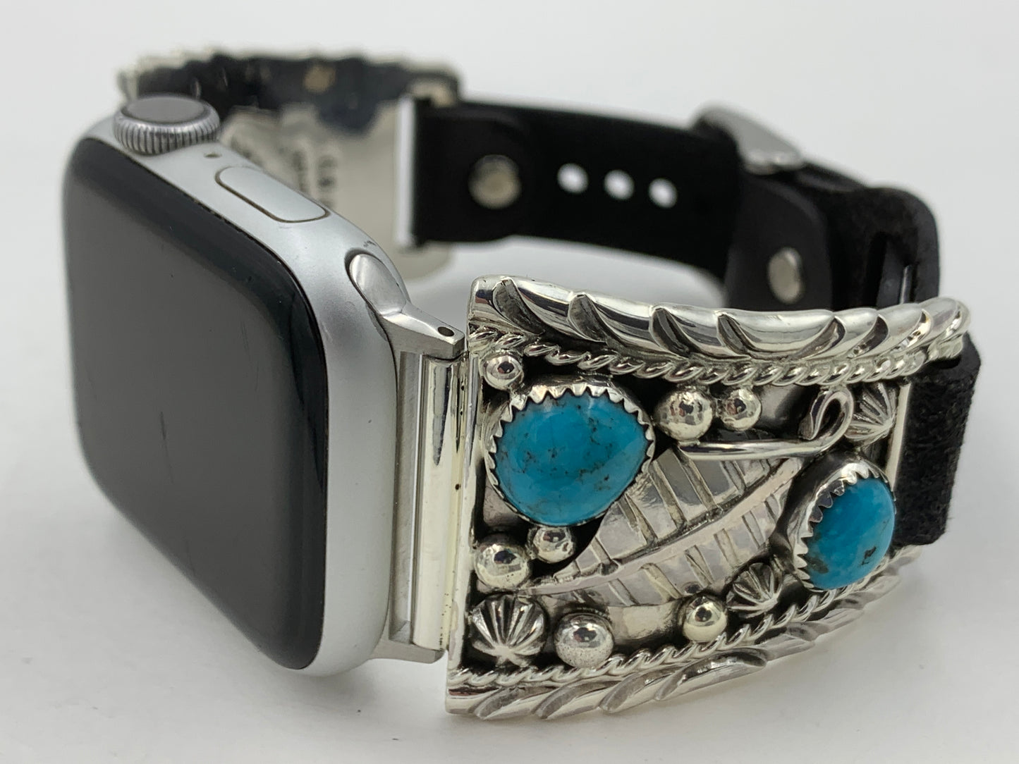 Ronnie Spencer 38/40/41mm Trapezoid Sterling Silver and Turquoise #131