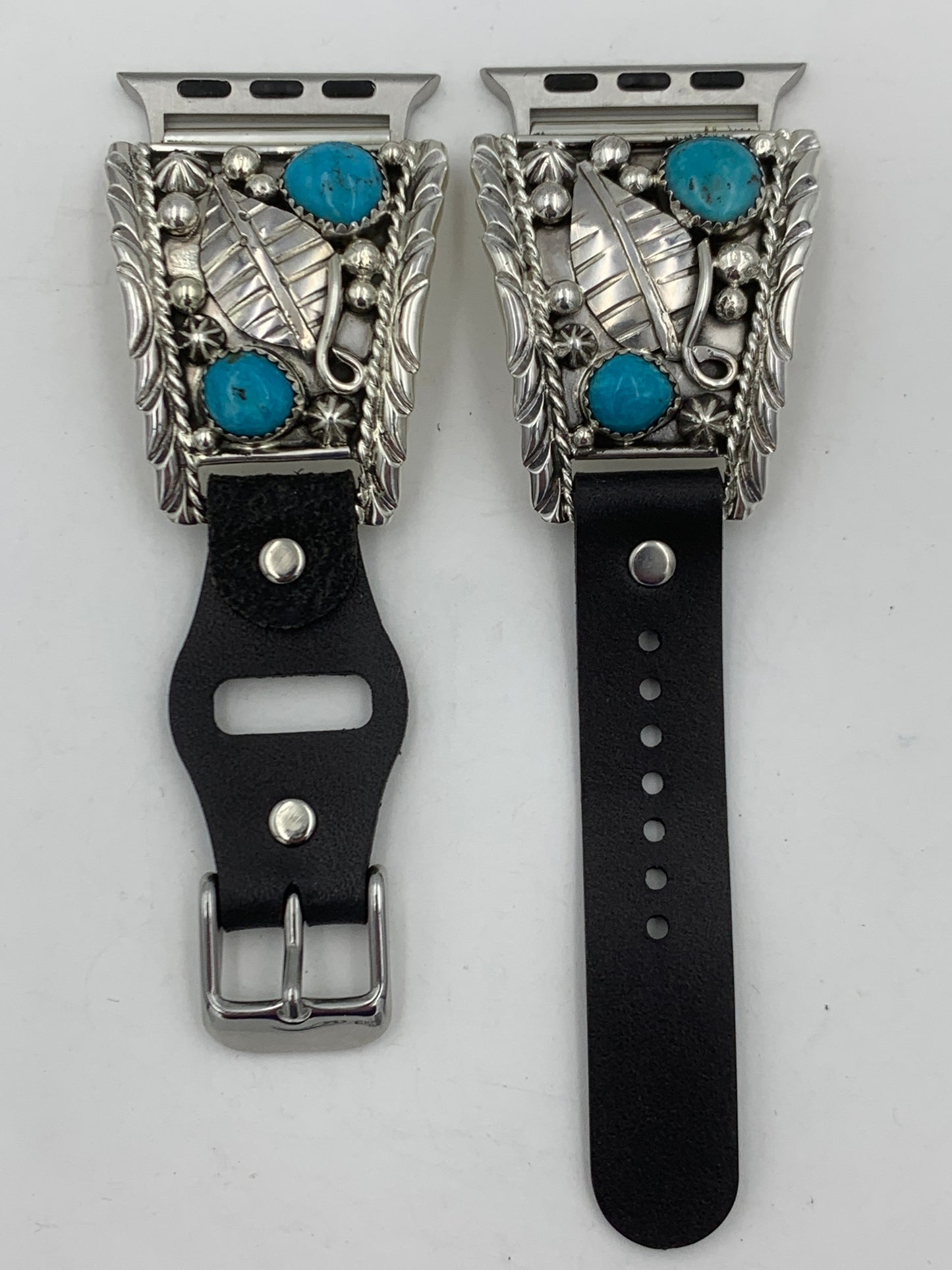 Ronnie Spencer 38/40/41mm Trapezoid Sterling Silver and Turquoise #131