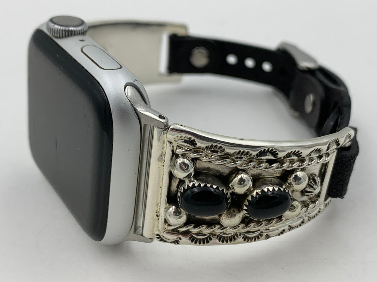 Ronnie Spencer 38/40/41mm Ladies Black Onyx and Sterling Silver #136