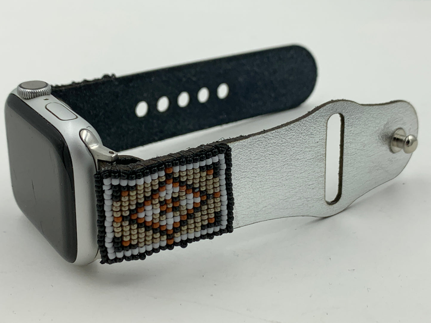 Dwight Nathaniel Beaded Laser cut Leather Apple Watch Band 38/40/41mm #16
