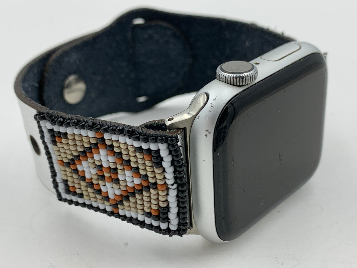 Dwight Nathaniel Beaded Laser cut Leather Apple Watch Band 38/40/41mm #16