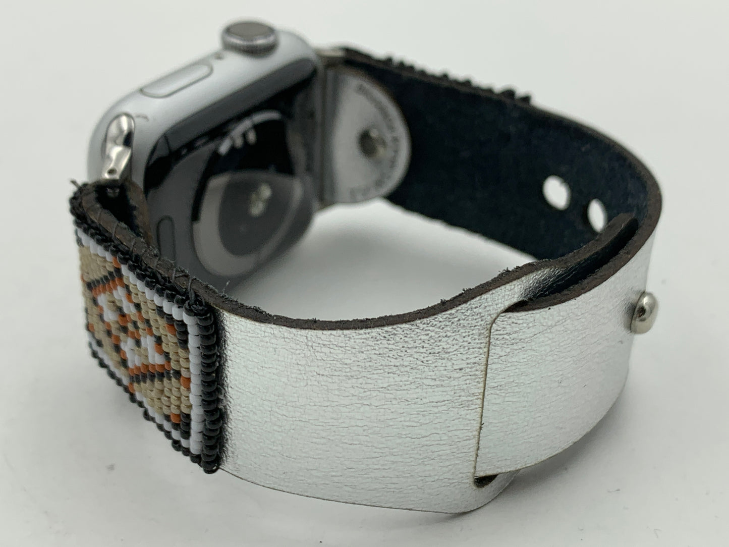 Dwight Nathaniel Beaded Laser cut Leather Apple Watch Band 38/40/41mm #16