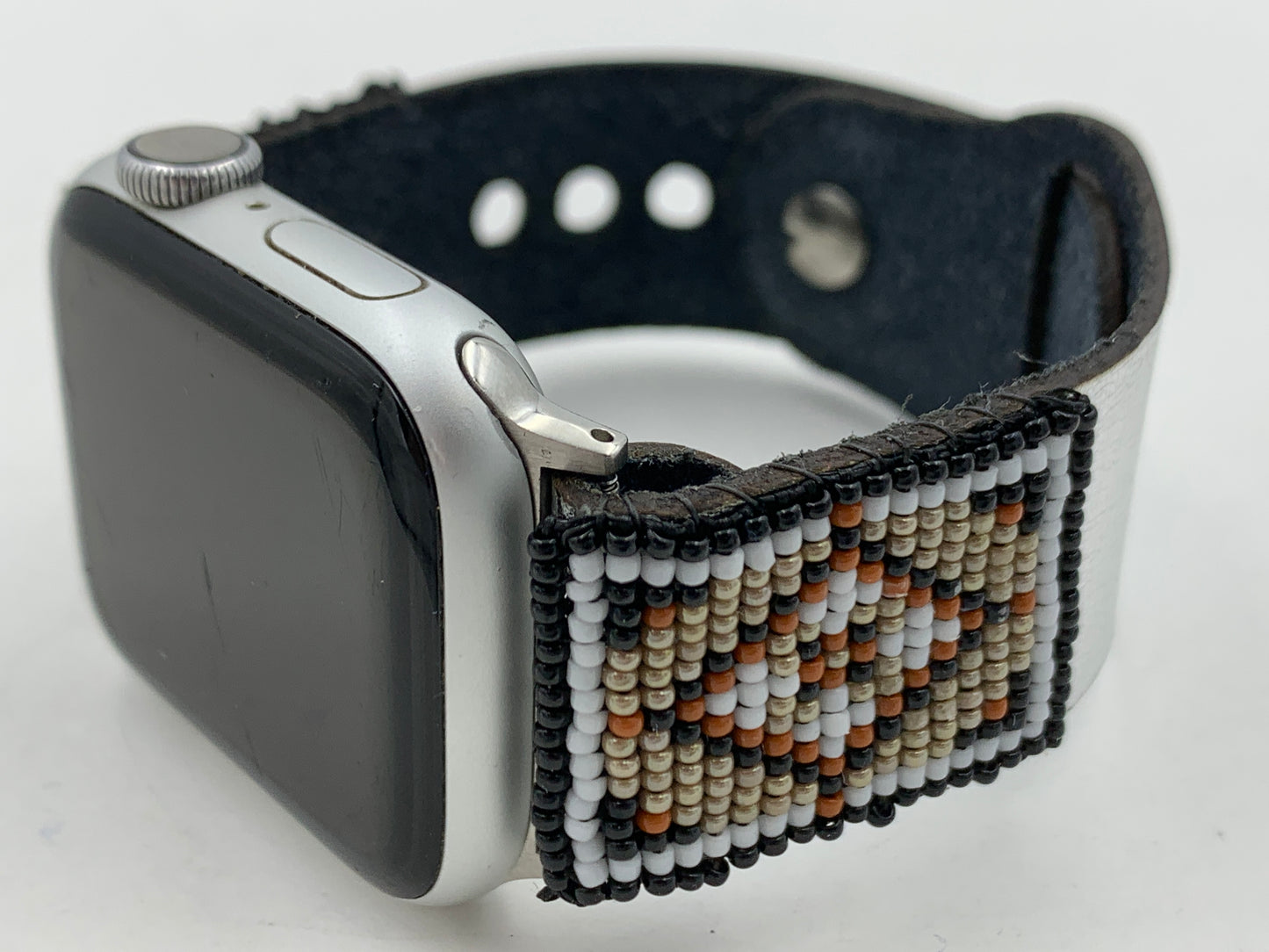 Dwight Nathaniel Beaded Laser cut Leather Apple Watch Band 38/40/41mm #16