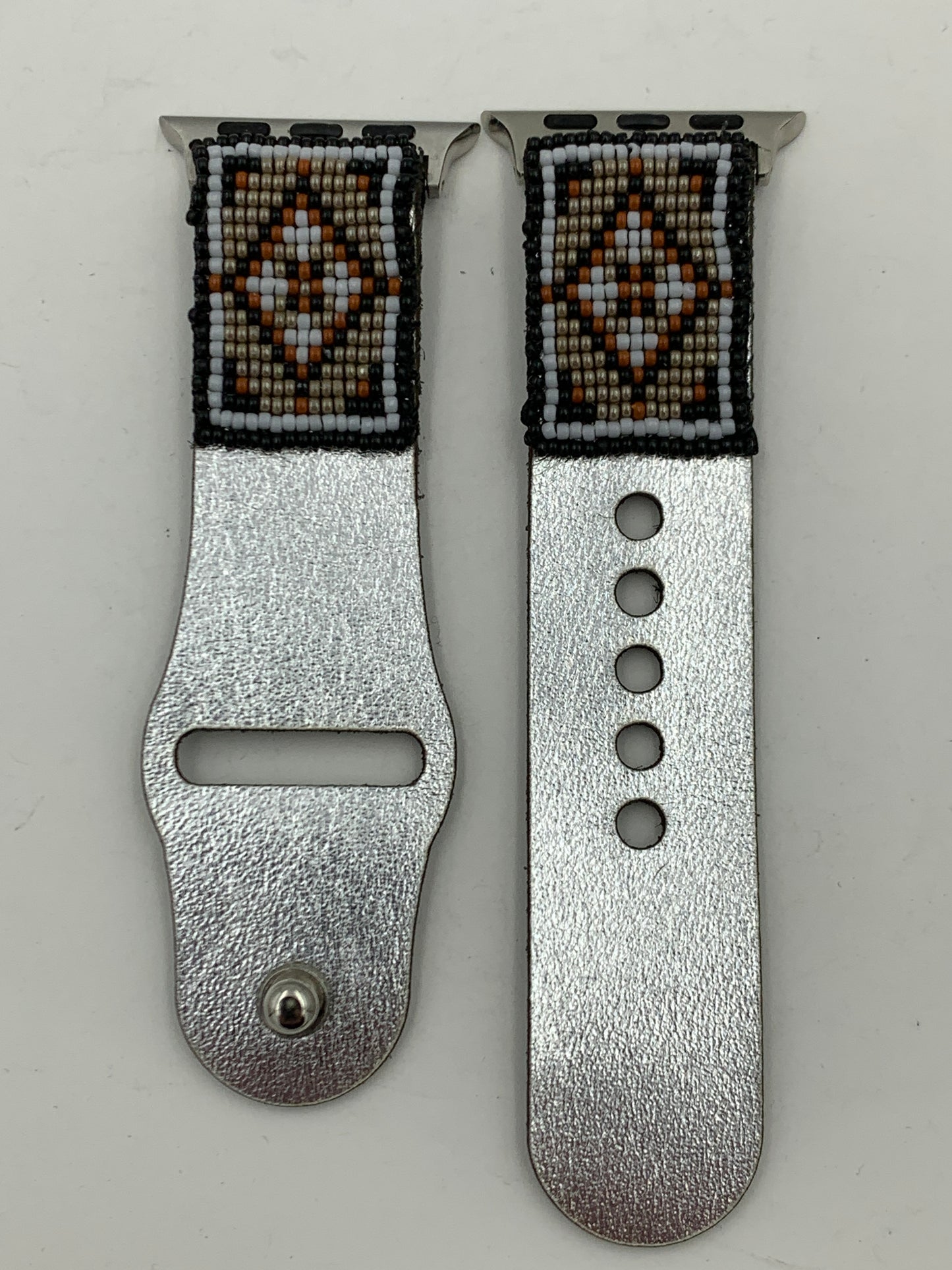 Dwight Nathaniel Beaded Laser cut Leather Apple Watch Band 38/40/41mm #16