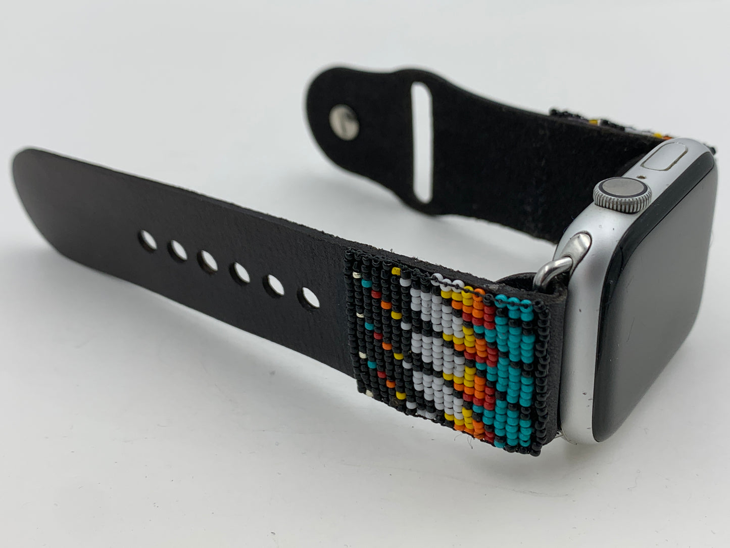 Dwight Nathaniel Beaded Laser cut Leather Apple Watch Band 42/44/45mm #15