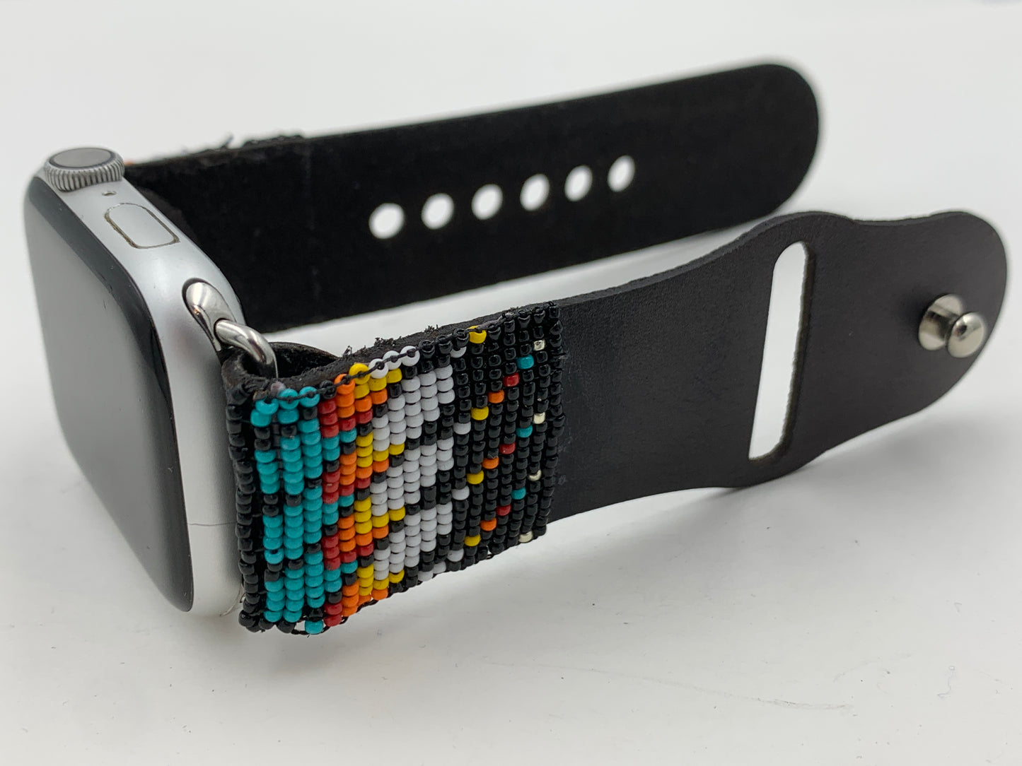Dwight Nathaniel Beaded Laser cut Leather Apple Watch Band 42/44/45mm #15