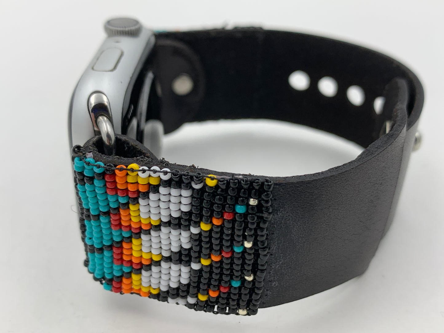 Dwight Nathaniel Beaded Laser cut Leather Apple Watch Band 42/44/45mm #15