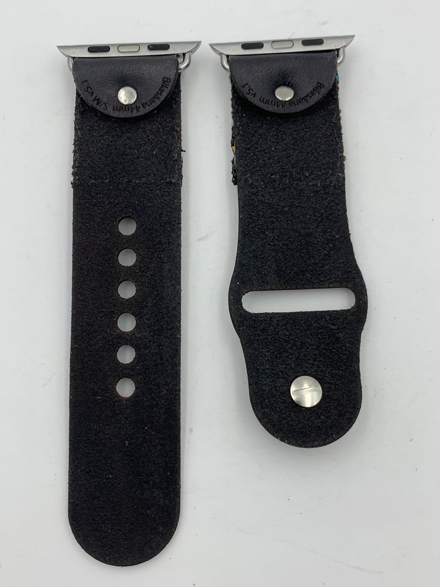 Dwight Nathaniel Beaded Laser cut Leather Apple Watch Band 42/44/45mm #15
