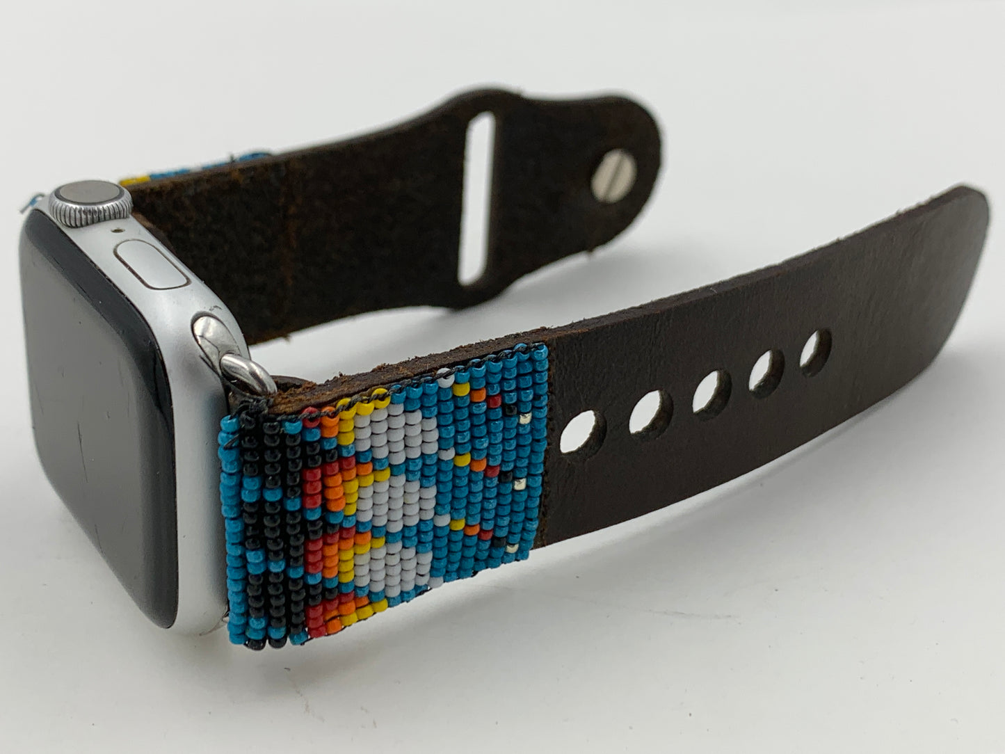 Dwight Nathaniel Beaded Laser cut Leather Apple Watch Band 38/40/41mm #14