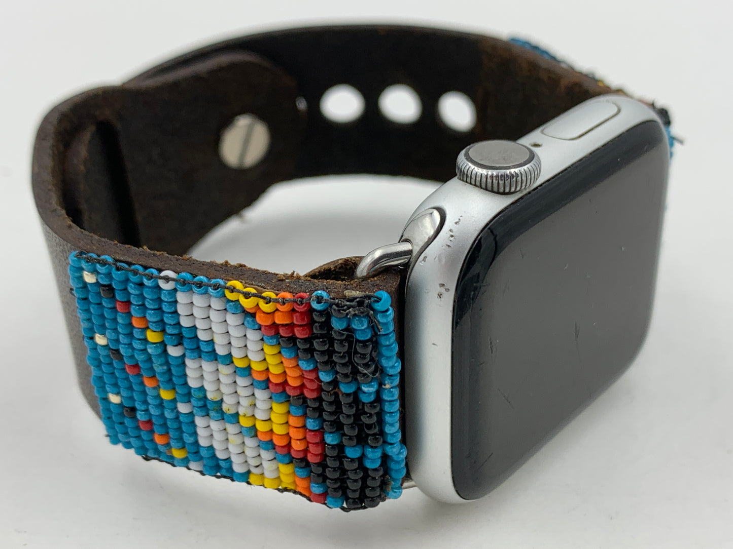 Dwight Nathaniel Beaded Laser cut Leather Apple Watch Band 38/40/41mm #14