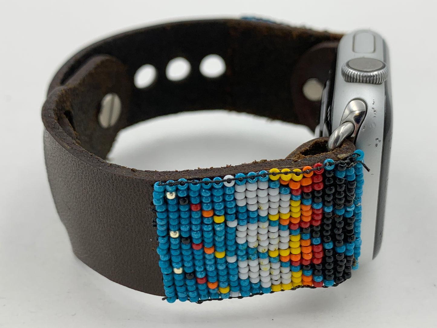 Dwight Nathaniel Beaded Laser cut Leather Apple Watch Band 38/40/41mm #14