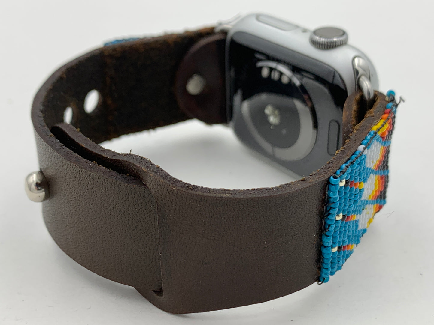Dwight Nathaniel Beaded Laser cut Leather Apple Watch Band 38/40/41mm #14
